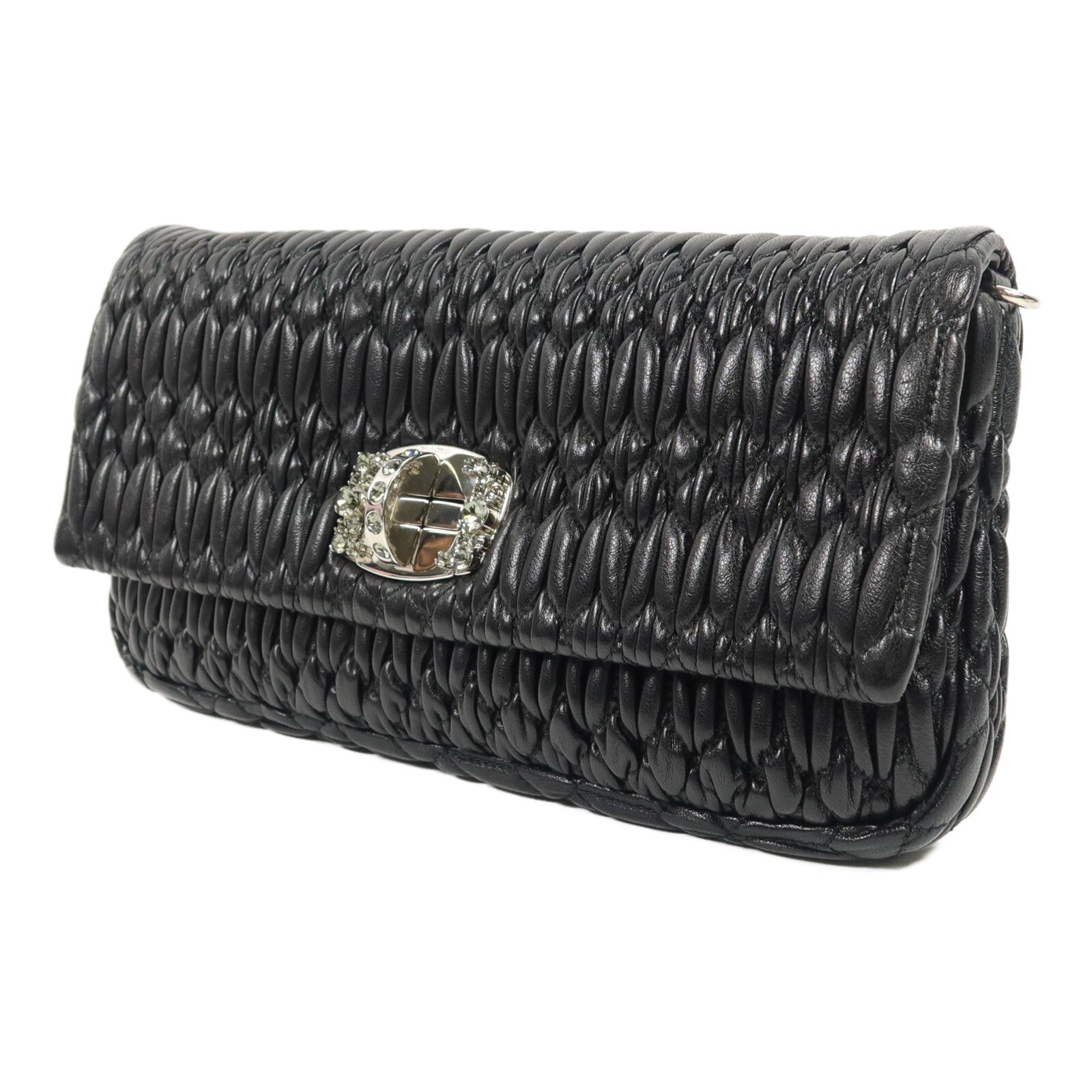 Miu Miu 羊皮皮革Shoulder Bag鏈帶肩背袋