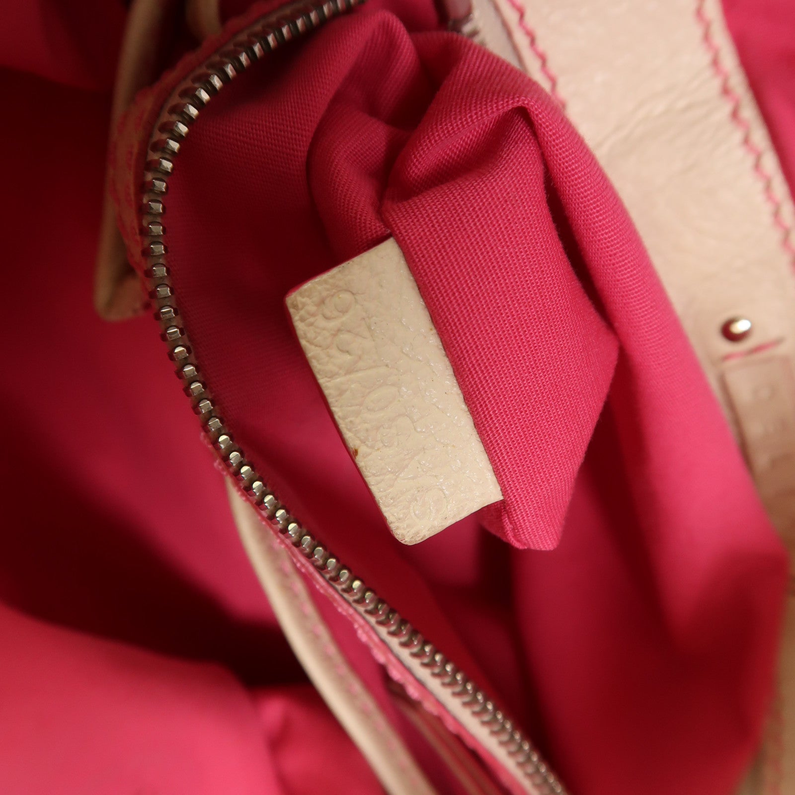 CELINE 帆布Macadam Tote銀扣肩背袋