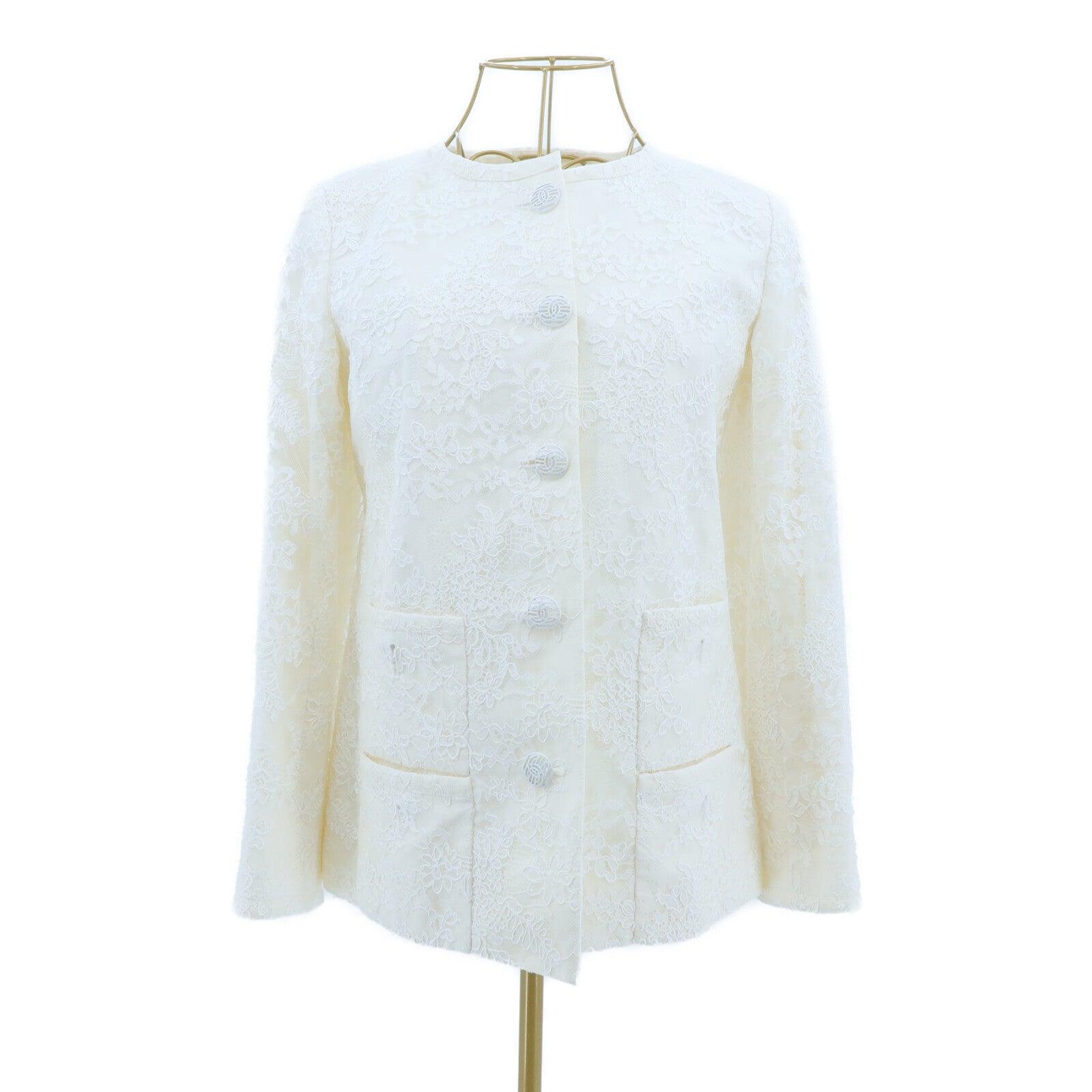 CHANEL Polyester/Cotton Look 61 Collarless Jacket外套