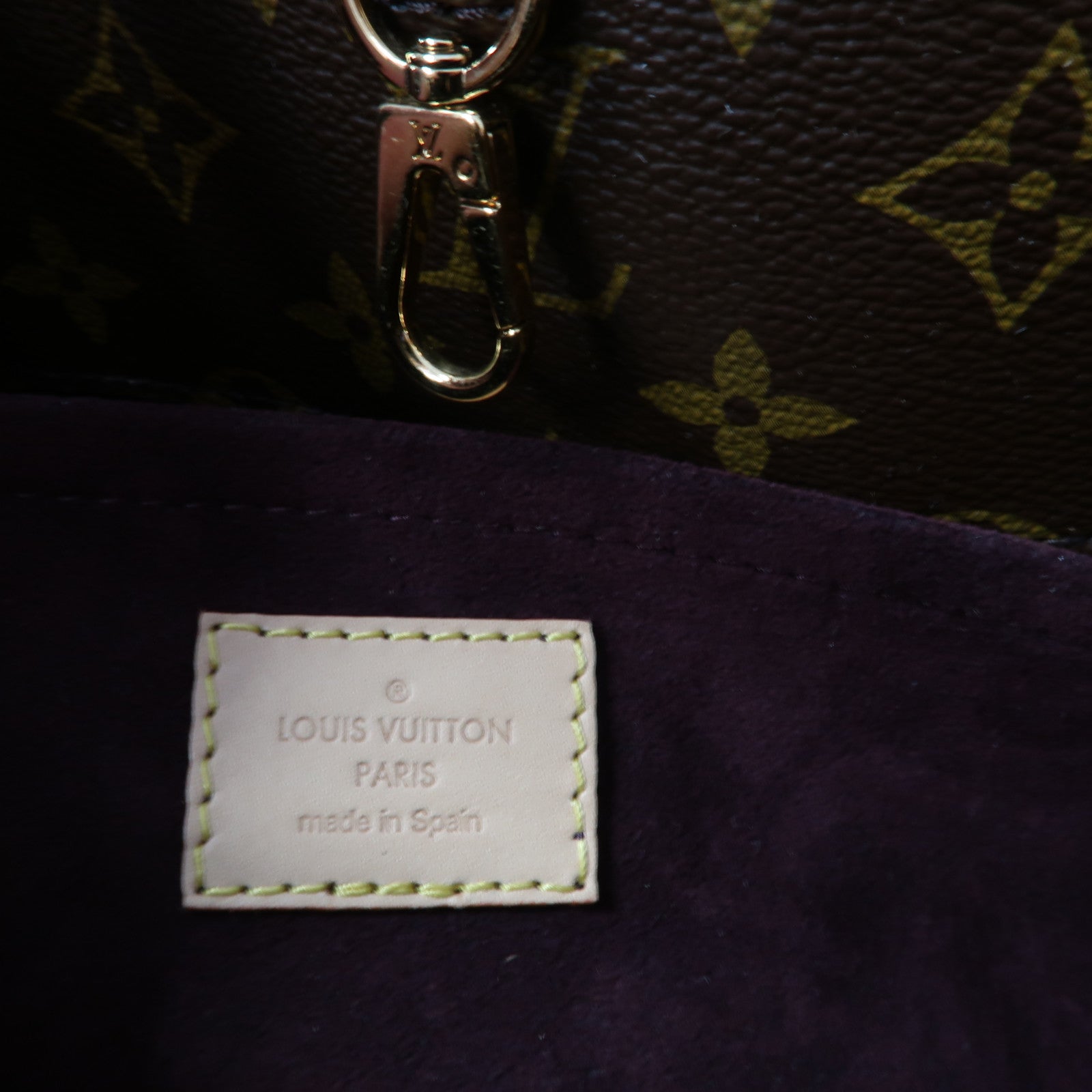 LOUIS VUITTON Monogram Montaigne金扣手挽肩背兩用袋啡色