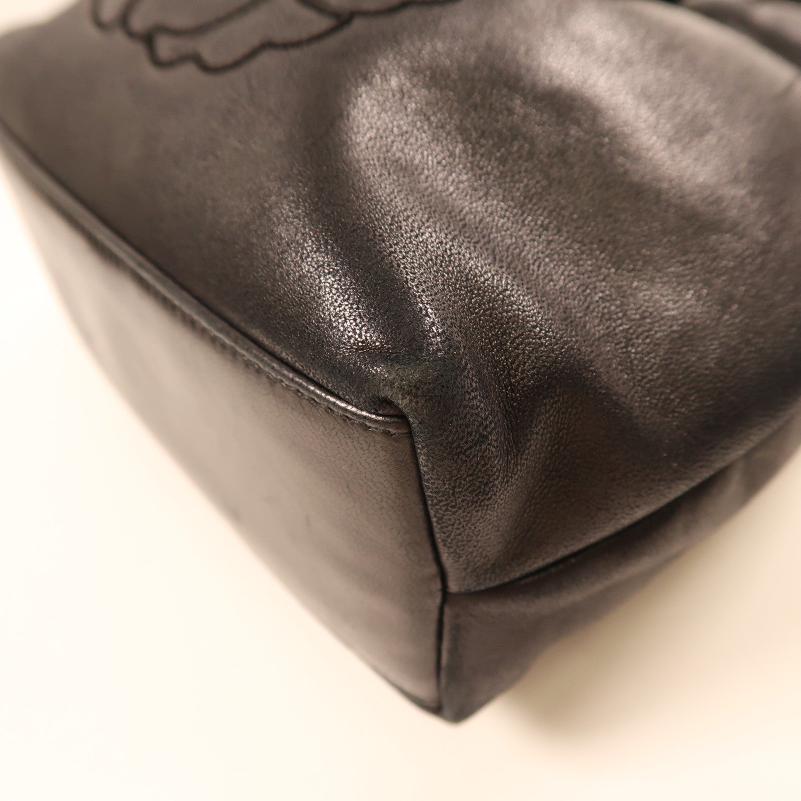 CHANEL 羊皮皮革Hand Bag金扣手挽袋黑色