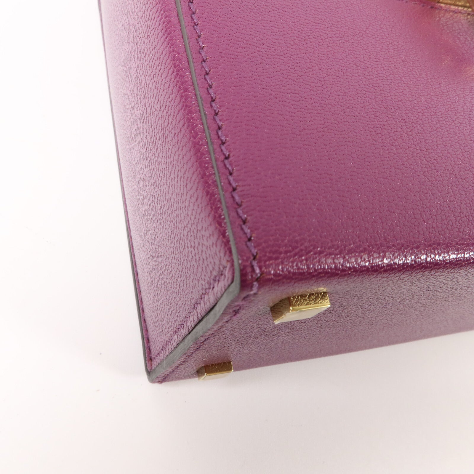 HERMES Chevre皮革Cinhetic Box肩背袋Anemone