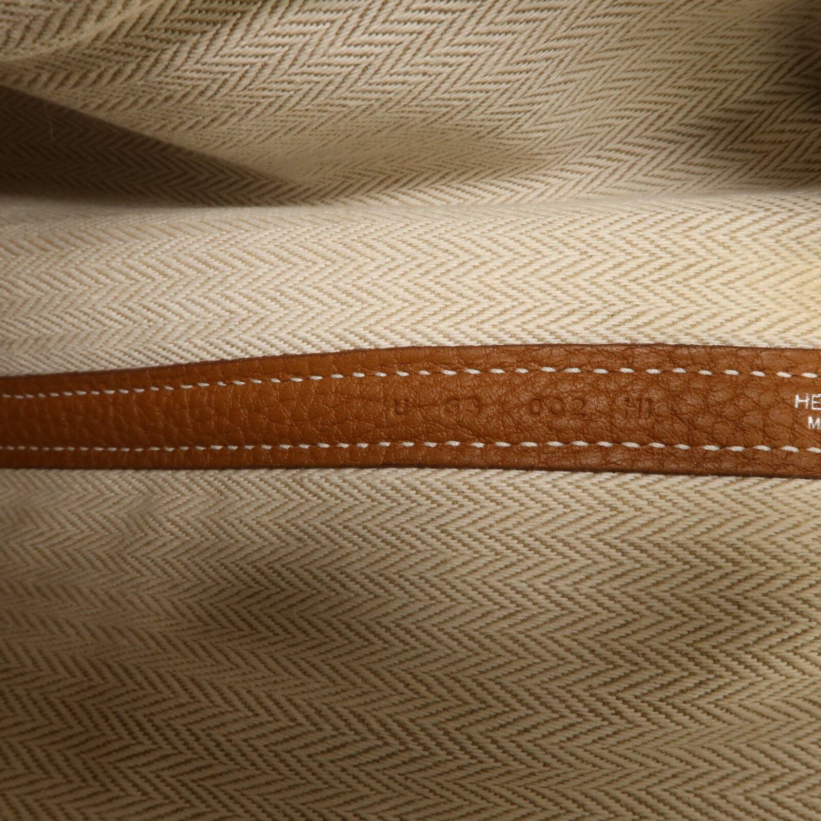 HERMES Negonda皮革Garden Party PM手挽袋Gold