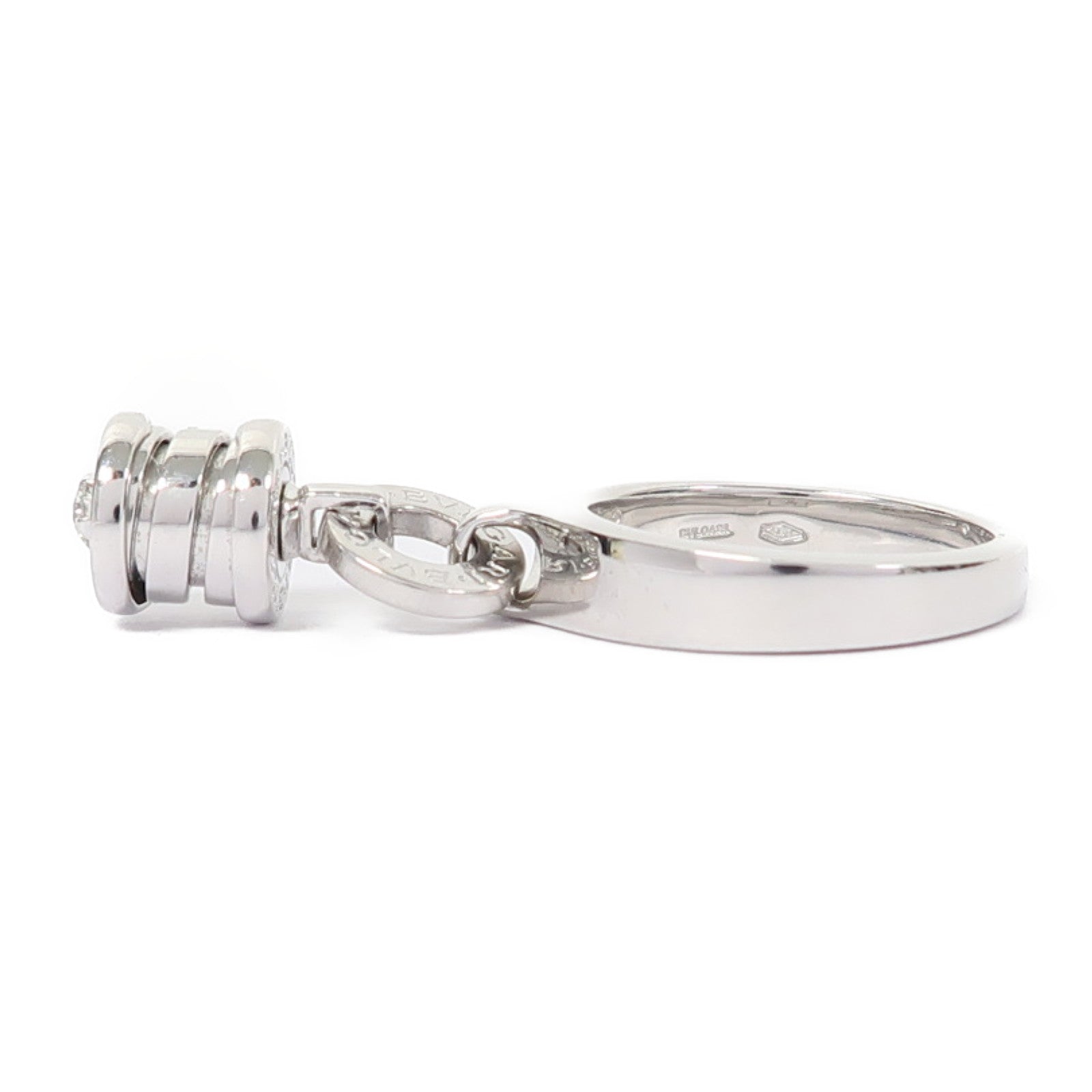 BVLGARI 18K白金Element Diamond Ring戒指US#4.5