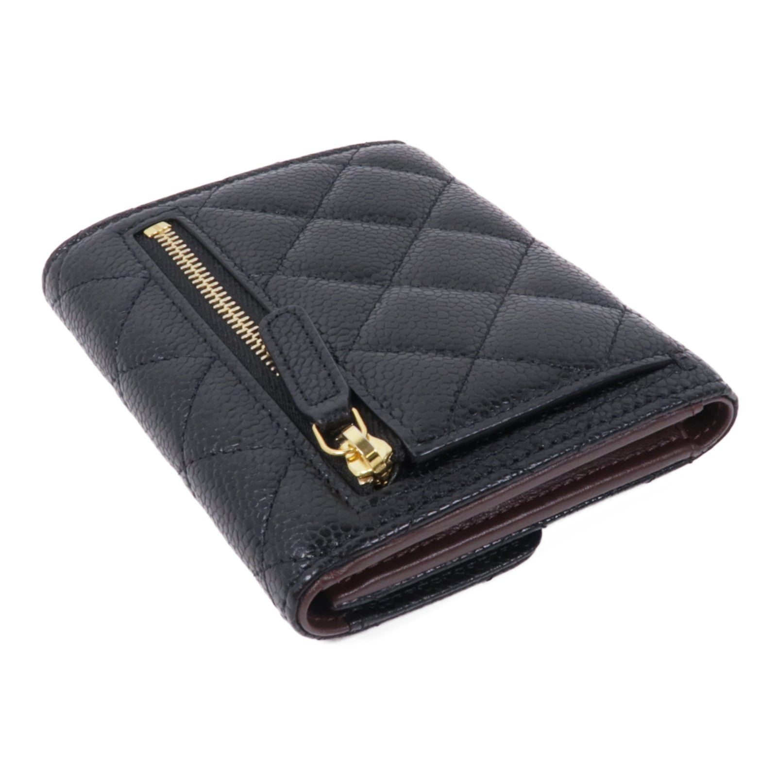 CHANEL 牛皮皮革Classic Small Flap Wallet金扣錢包