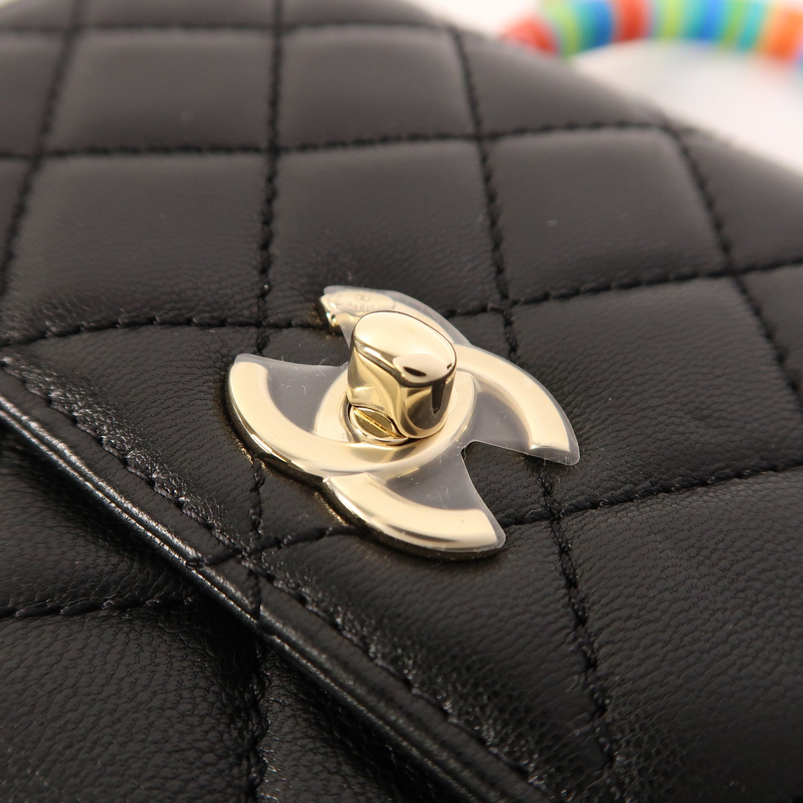 CHANEL 【激減優惠】羊皮皮革Mini Coco Handle金扣手挽肩背兩用袋