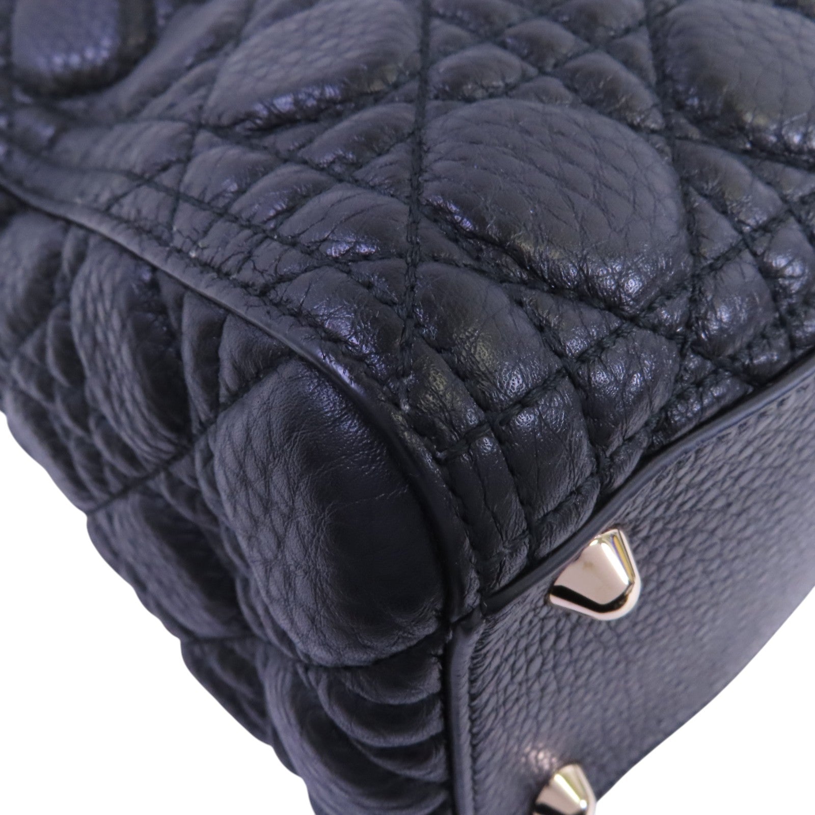 Dior 牛皮皮革Lady Dior Large金扣手挽肩背兩用袋