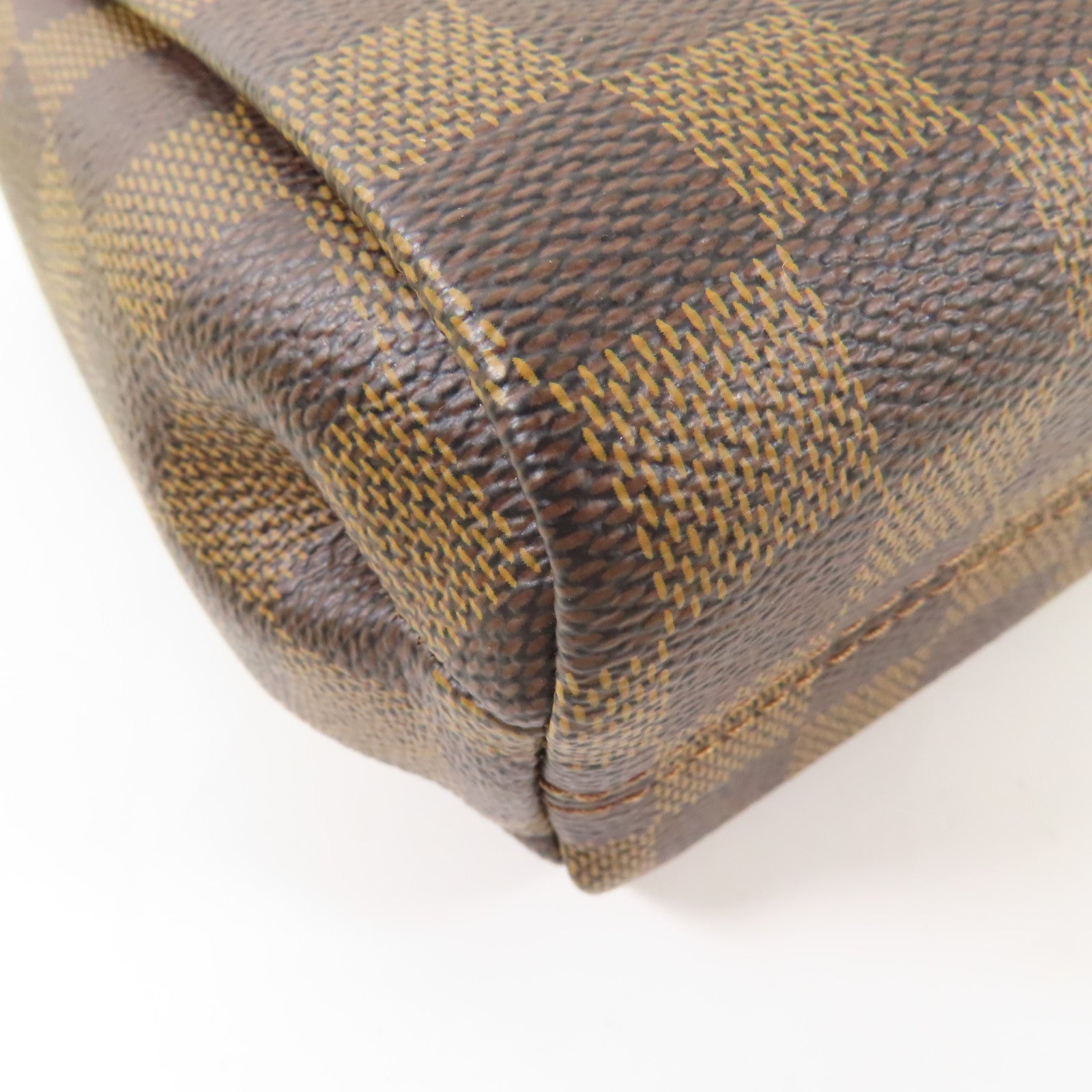 LOUIS VUITTON Damier Croisette金扣手挽袋