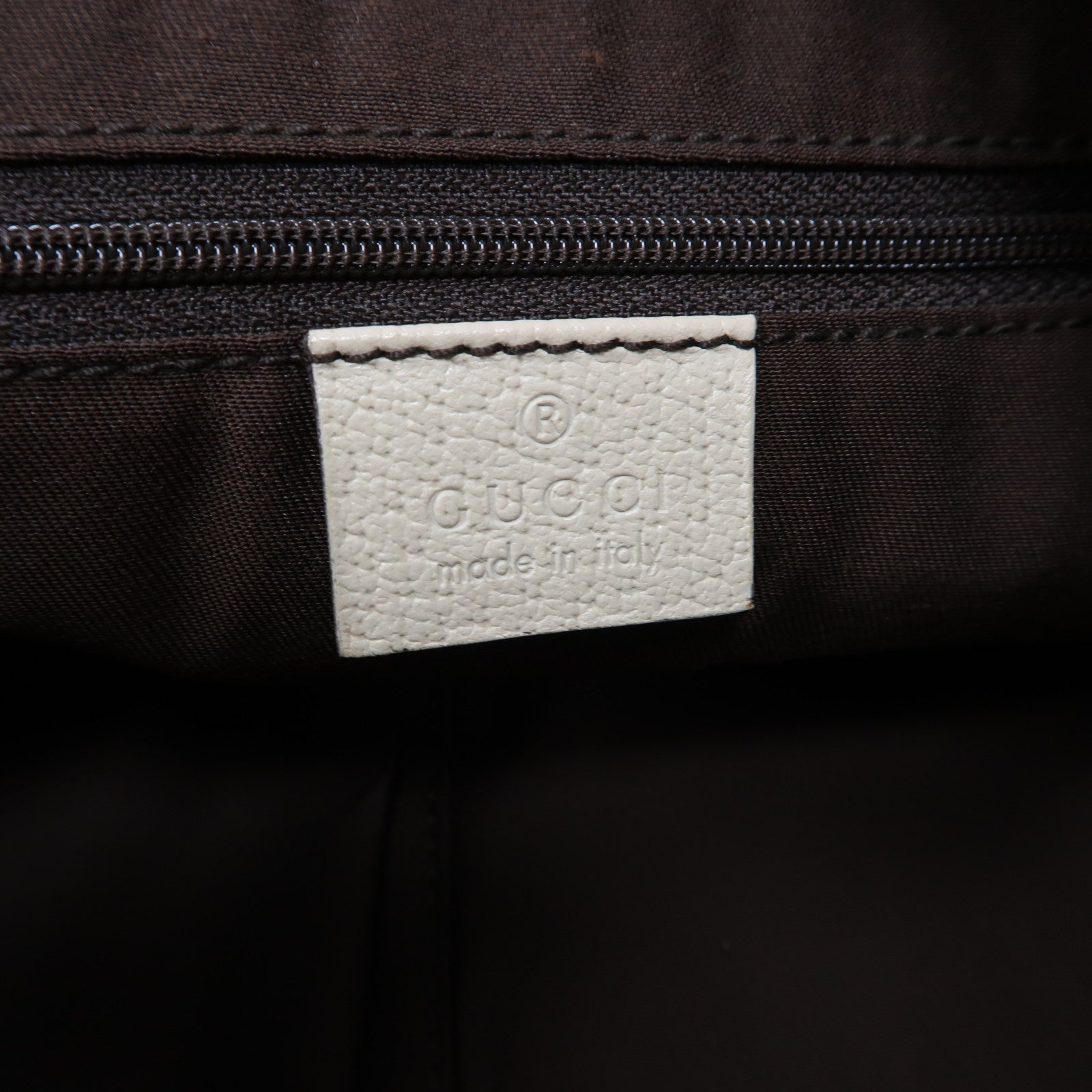GUCCI 【激減優惠】帆布Abbey Shoulder Bag金扣肩背袋啡色/白色
