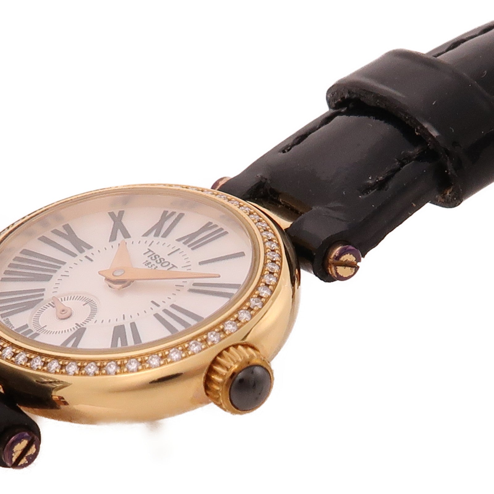TISSOT Glamorous 18K玫瑰金手錶石英機芯珍珠母色