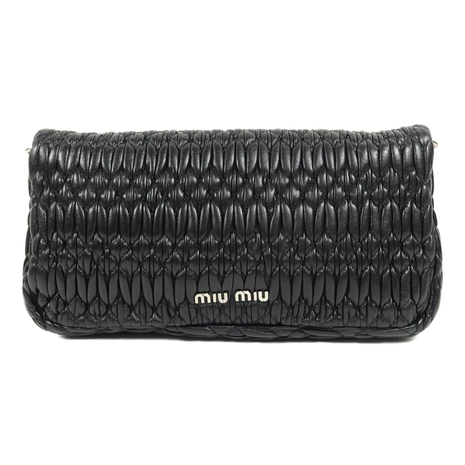 Miu Miu 羊皮皮革Shoulder Bag鏈帶肩背袋
