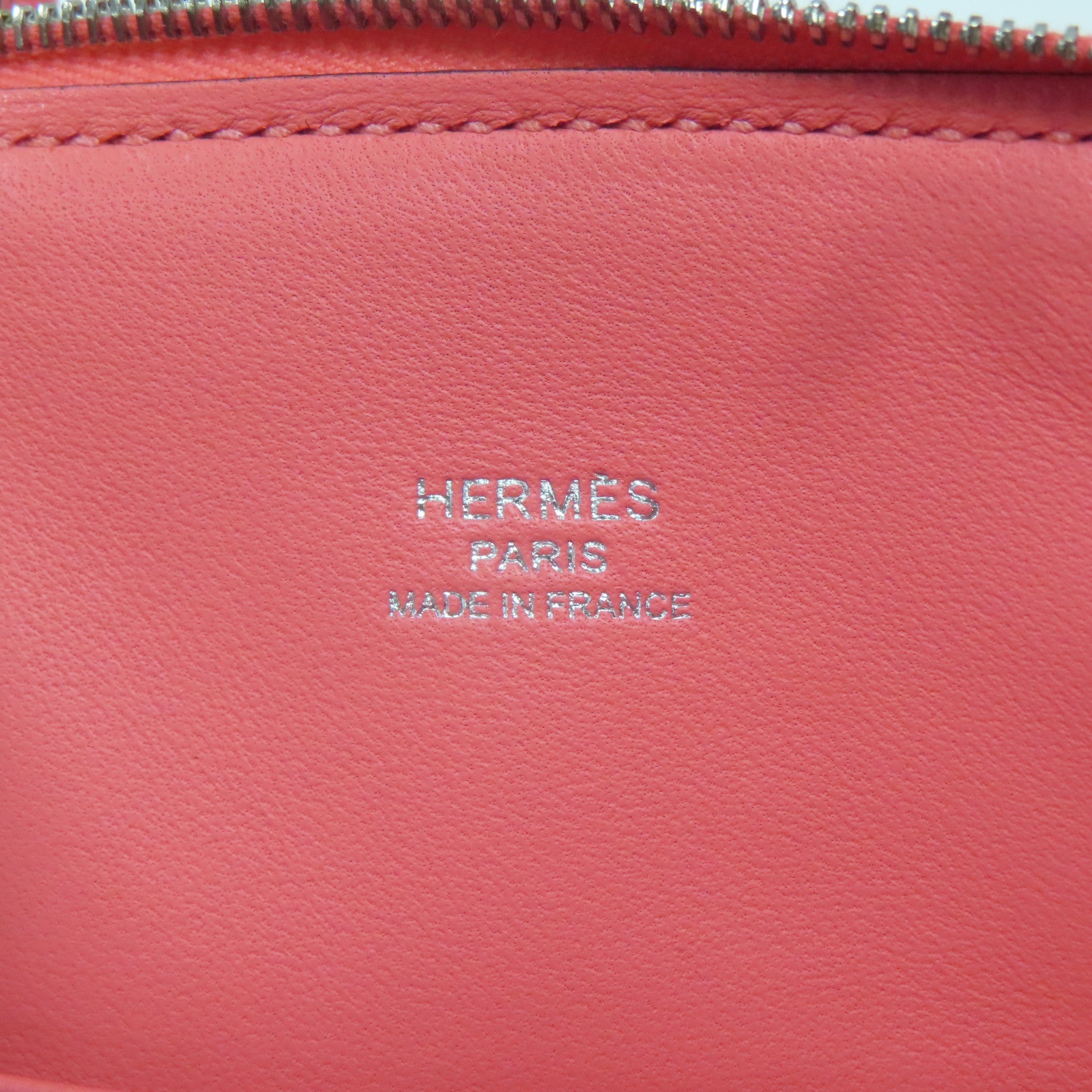 HERMES **【激減優惠】Evercolor皮革Mini Bolide銀扣手挽肩背兩用袋唇膏粉色