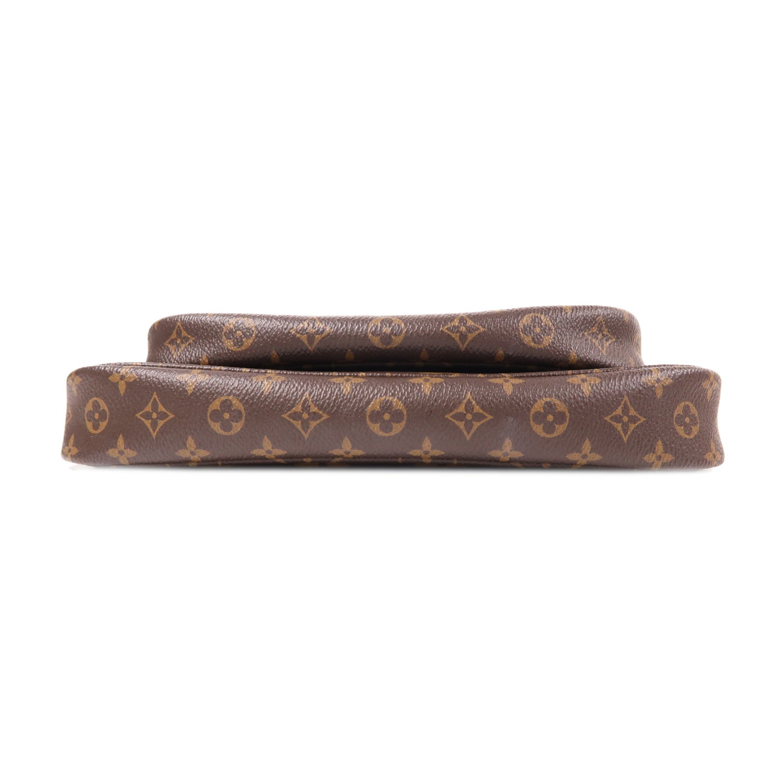 LOUIS VUITTON Monogram Multi Pochette Accessoires金扣手挽肩背兩用袋棕色
