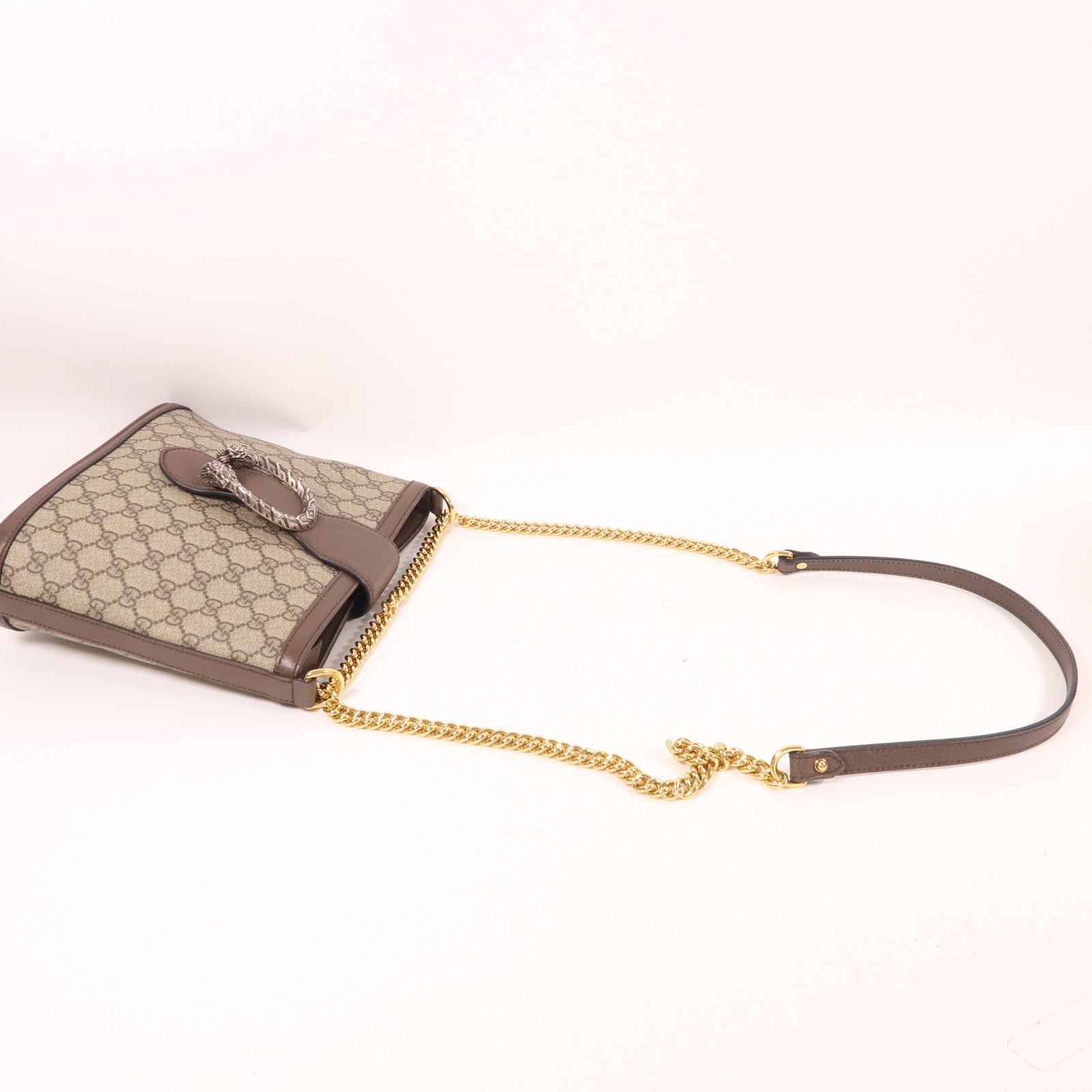 GUCCI 塗層帆布Chain Shoulder鏈帶肩背袋