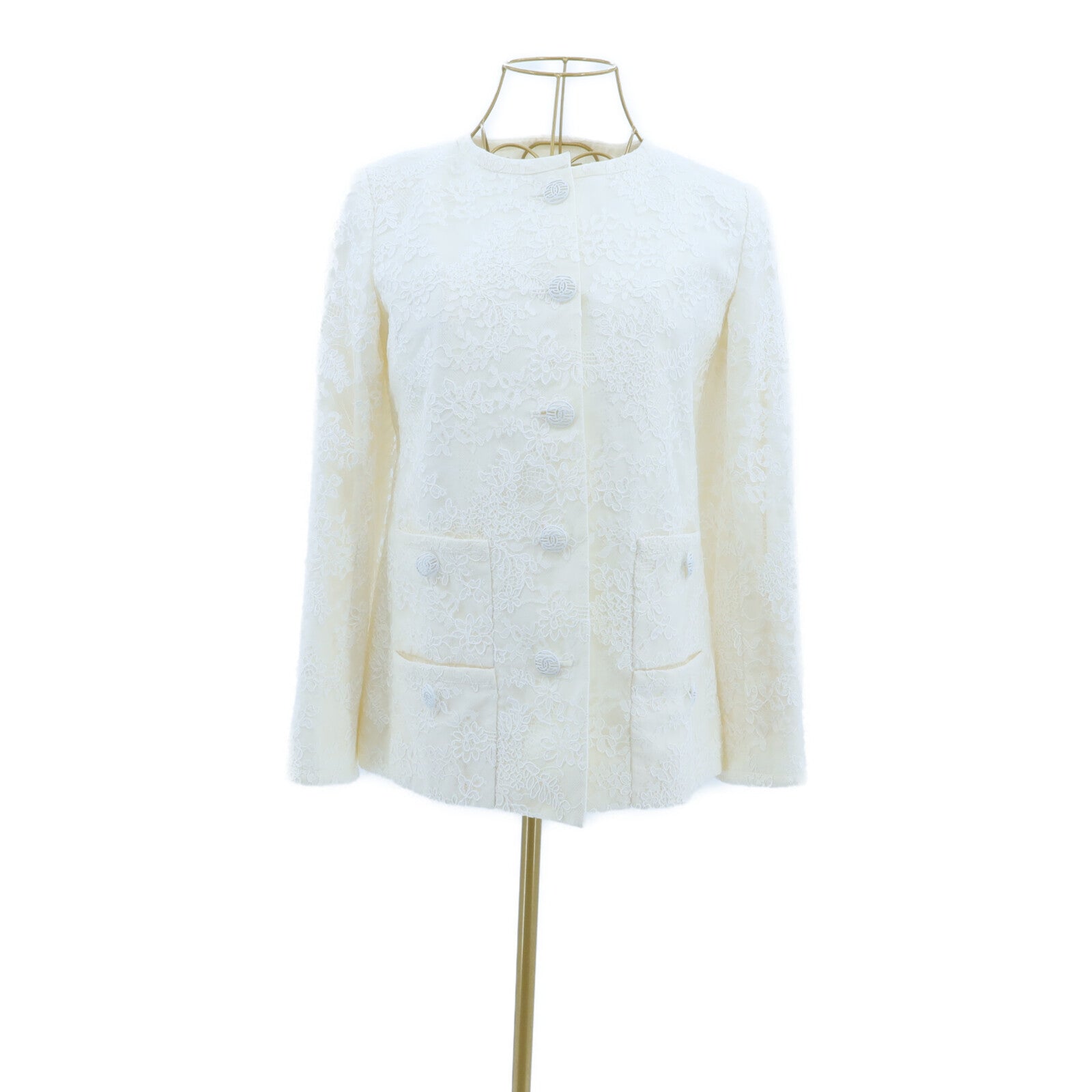 CHANEL Polyester/Cotton Look 61 Collarless Jacket外套