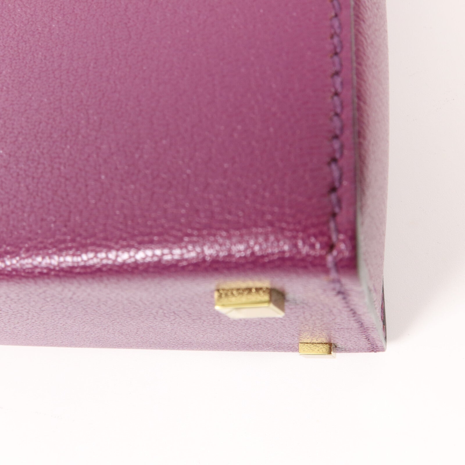 HERMES Chevre皮革Cinhetic Box肩背袋Anemone