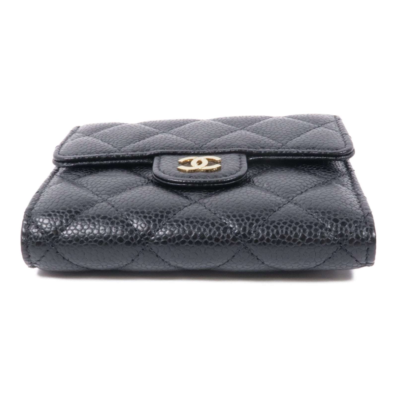 CHANEL 牛皮皮革Classic Small Flap Wallet金扣錢包
