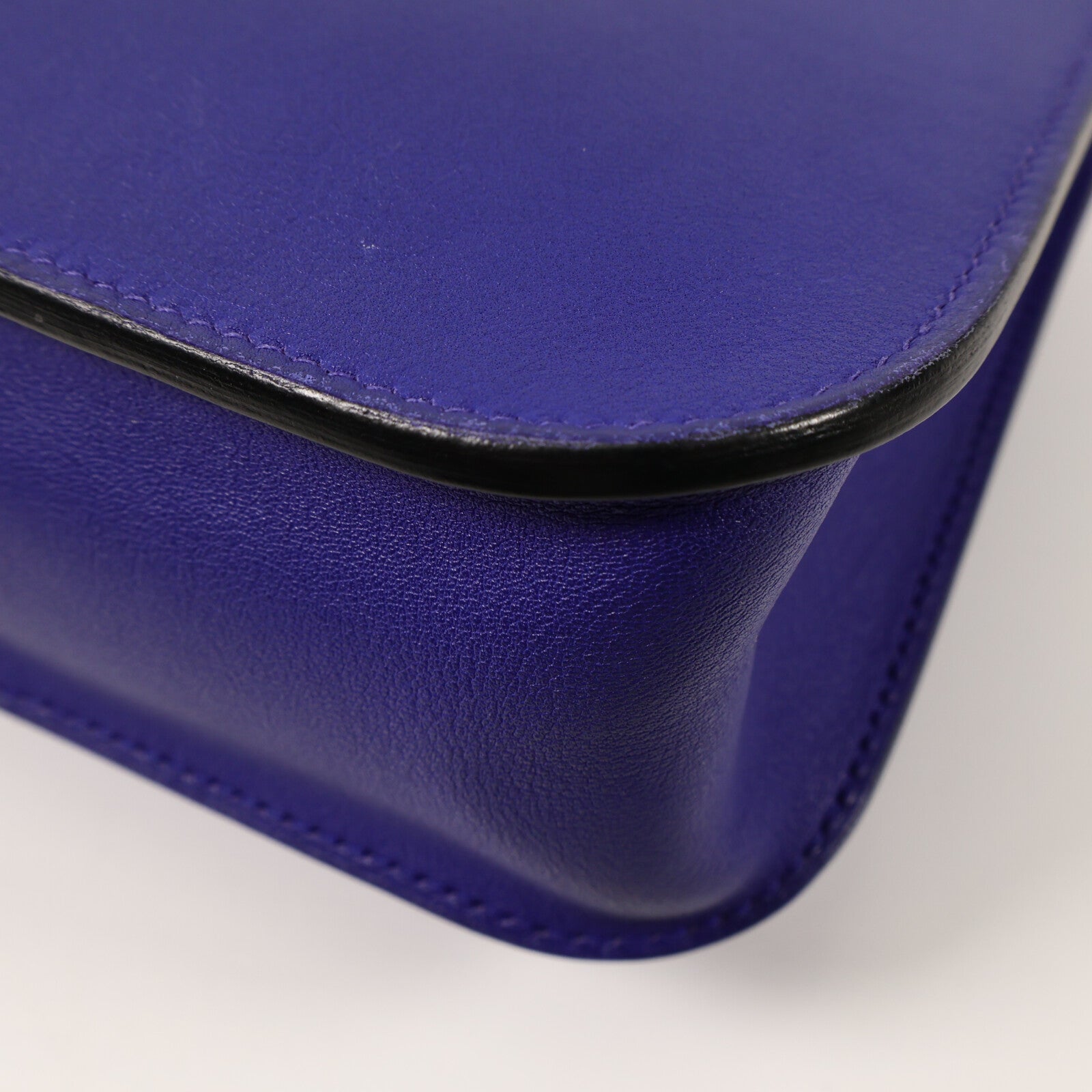 HERMES Swift皮革Mini Halzan手挽肩背兩用袋Bleu Electrique
