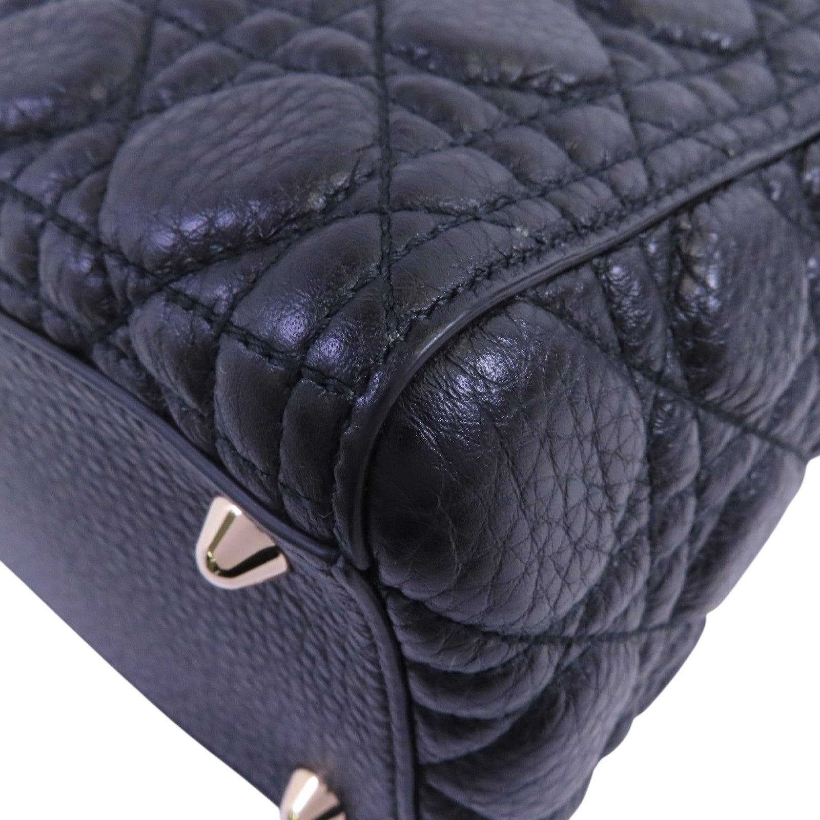 Dior 牛皮皮革Lady Dior Large金扣手挽肩背兩用袋