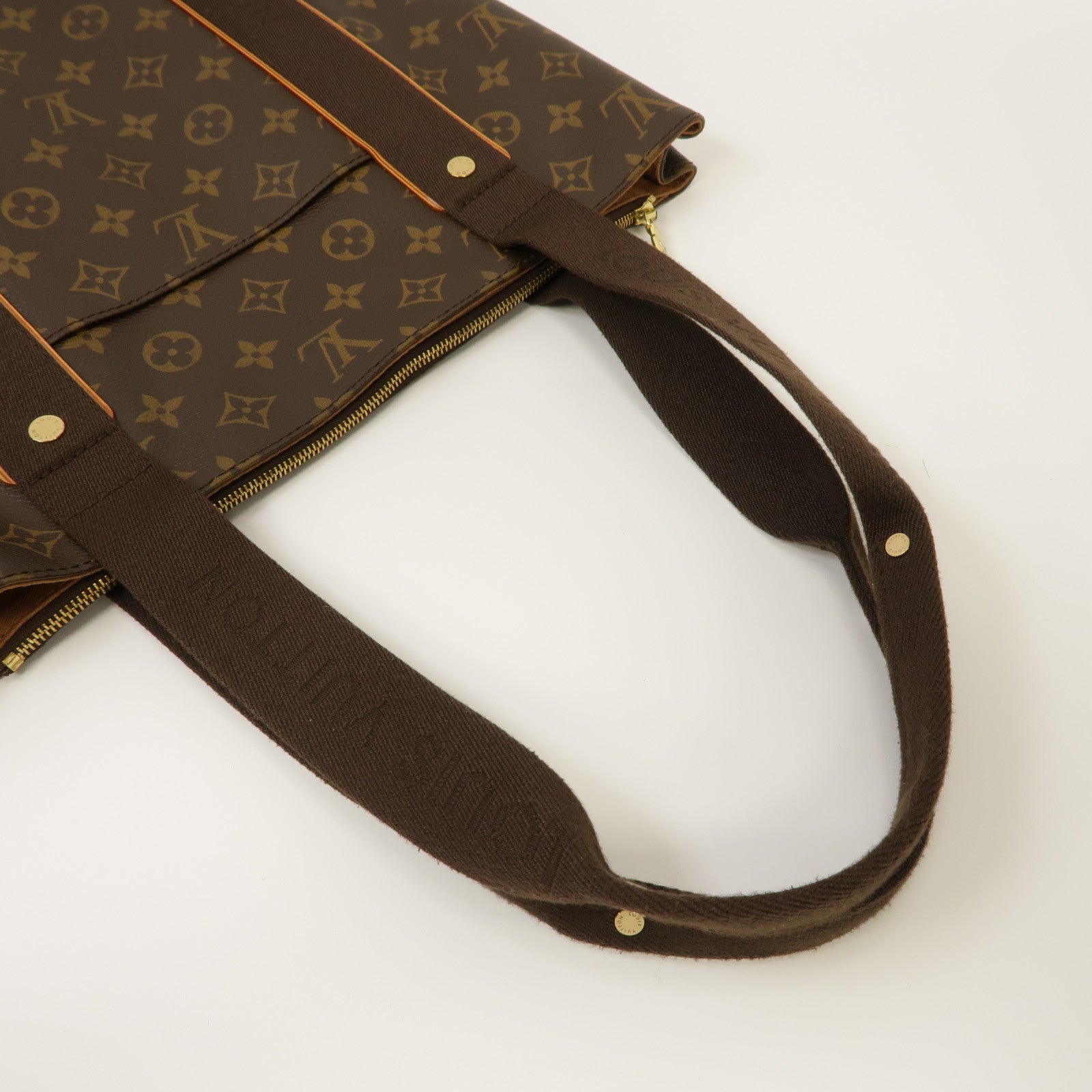 LOUIS VUITTON 【激減優惠】Monogram Cabas Beaubourg金扣肩背袋啡色