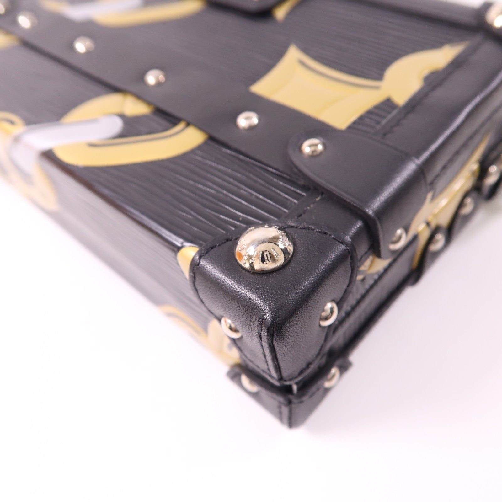 LOUIS VUITTON Epi Chain Flower Petite Malle銀扣肩背袋