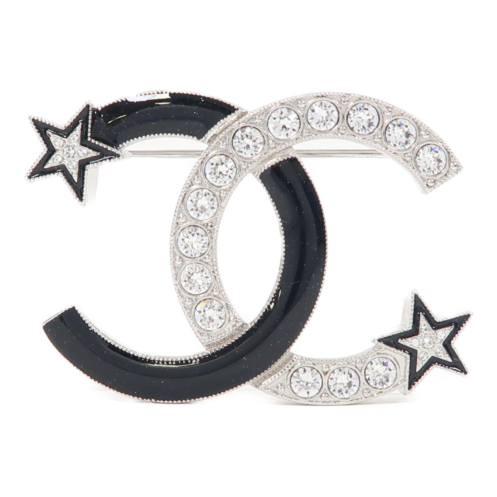 CHANEL 金屬Brooch胸針銀色/黑色