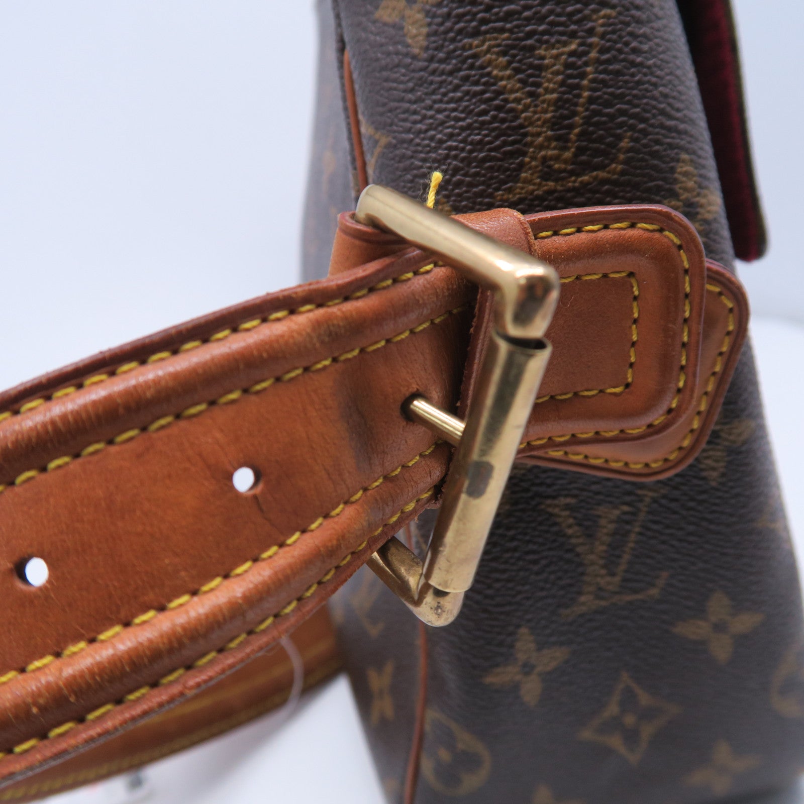 LOUIS VUITTON 塗層帆布Viva Cite GM金扣肩背袋啡色