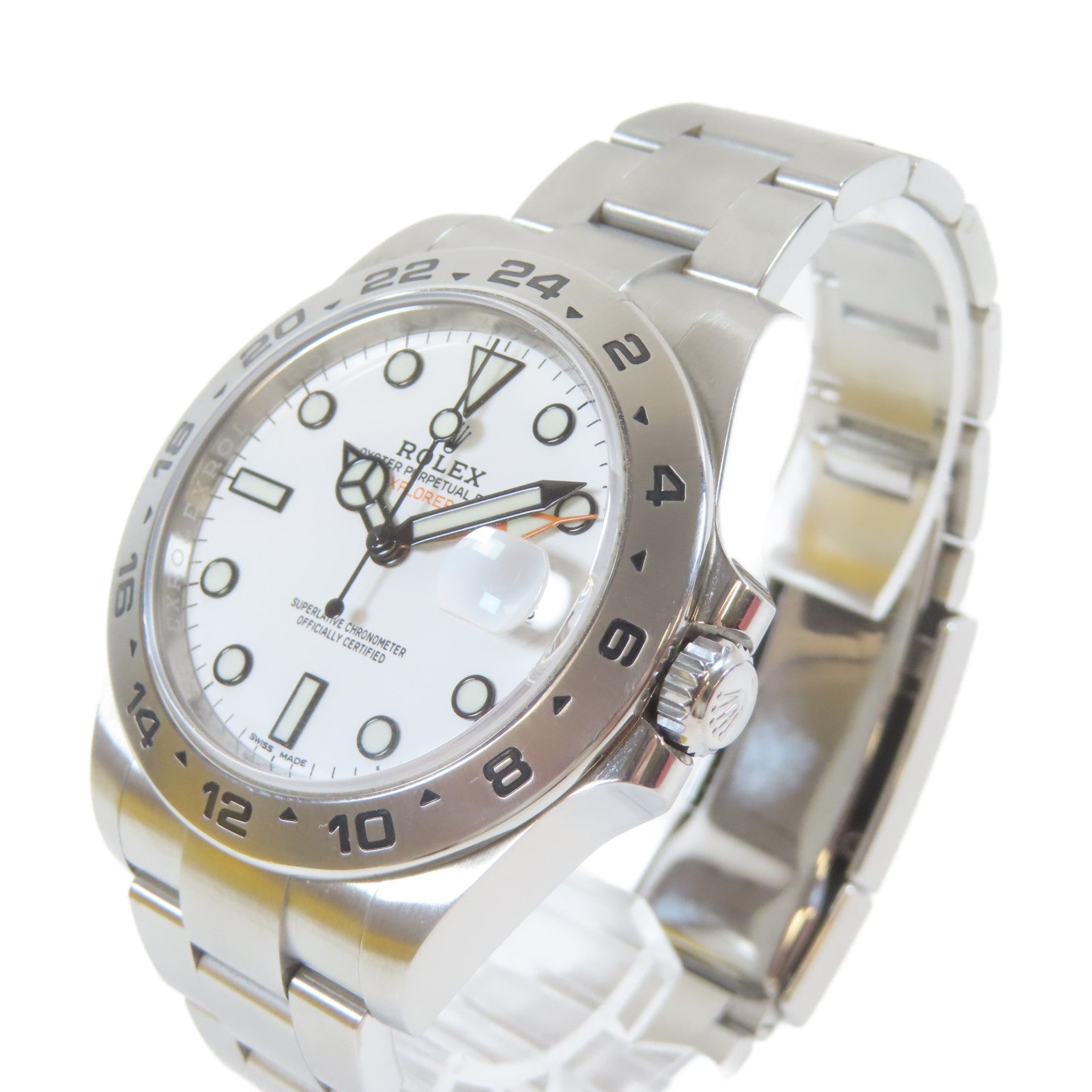 ROLEX ExplorerⅡ不鏽鋼手錶自動機芯白色#20cm