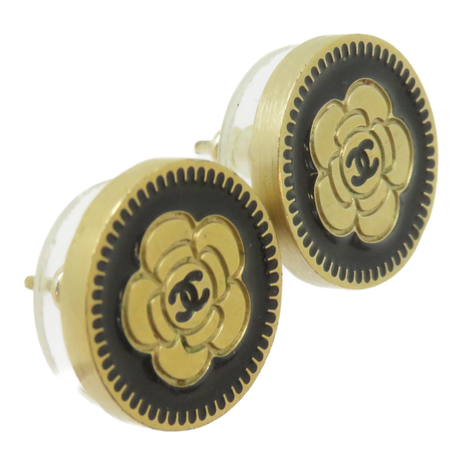 CHANEL 金屬Earrings耳環金色/黑色