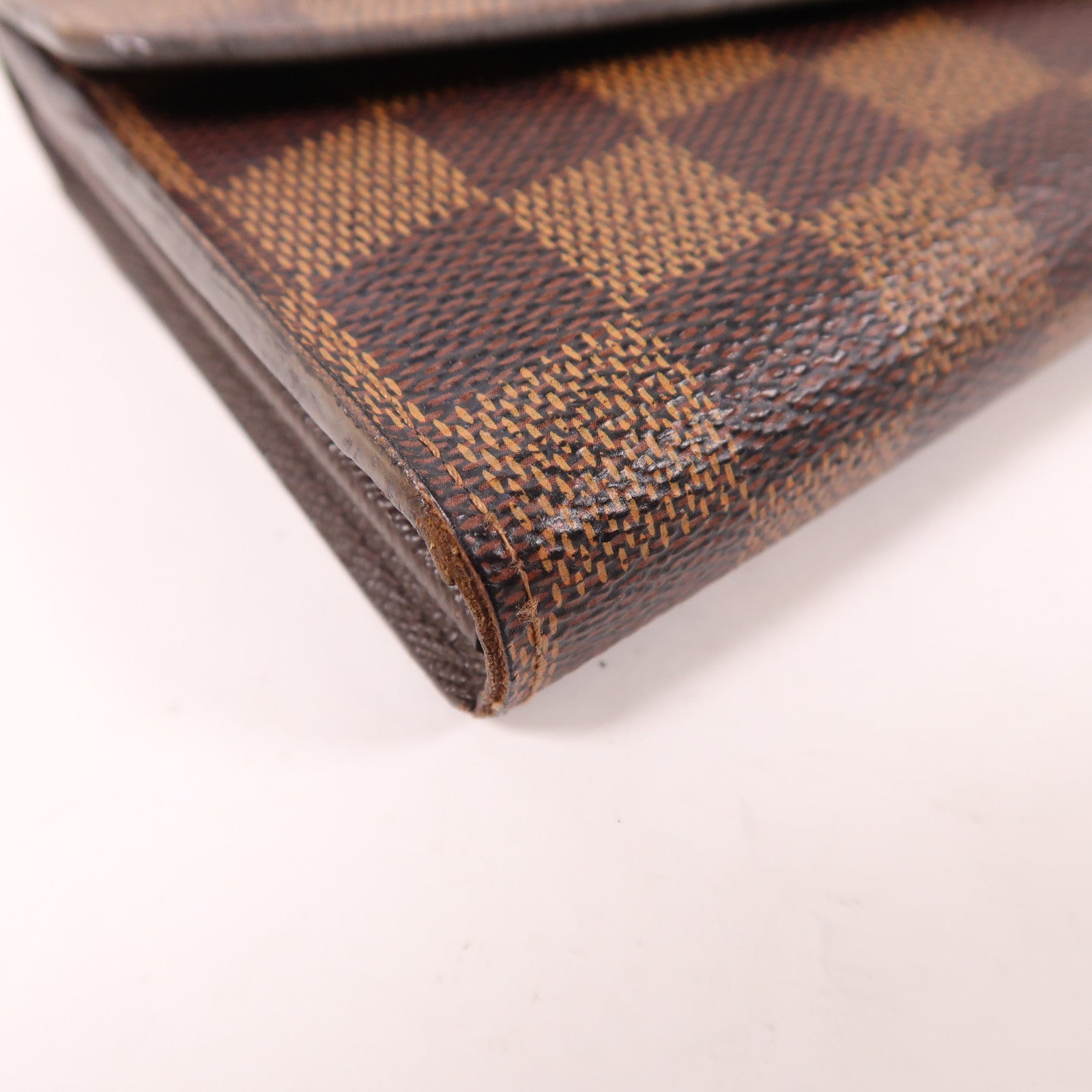 LOUIS VUITTON 【激減優惠】Damier Ebene Sarah金扣長錢包