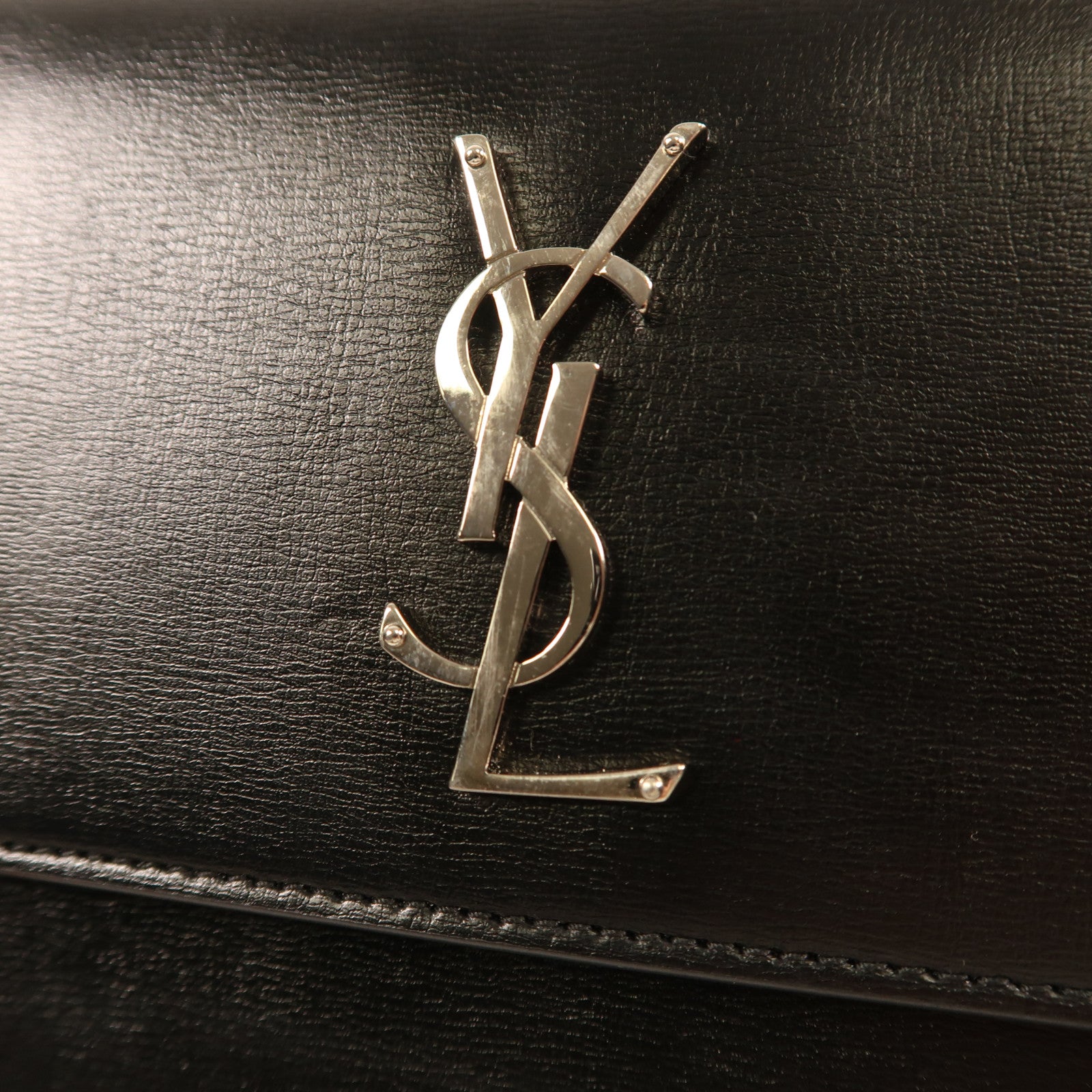 SAINT LAURENT 牛皮皮革Sunset Medium銀扣鏈帶肩背袋