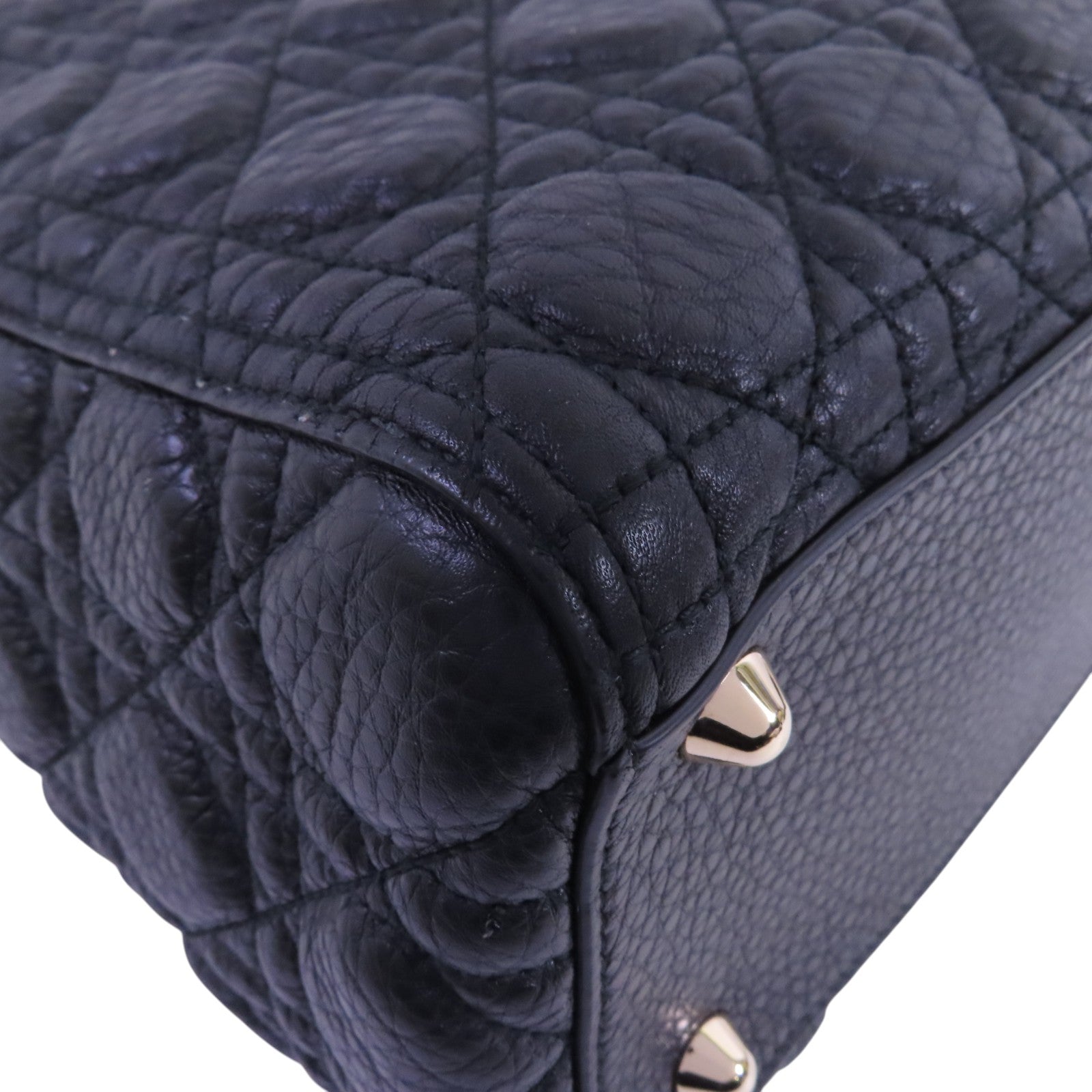 Dior 牛皮皮革Lady Dior Large金扣手挽肩背兩用袋