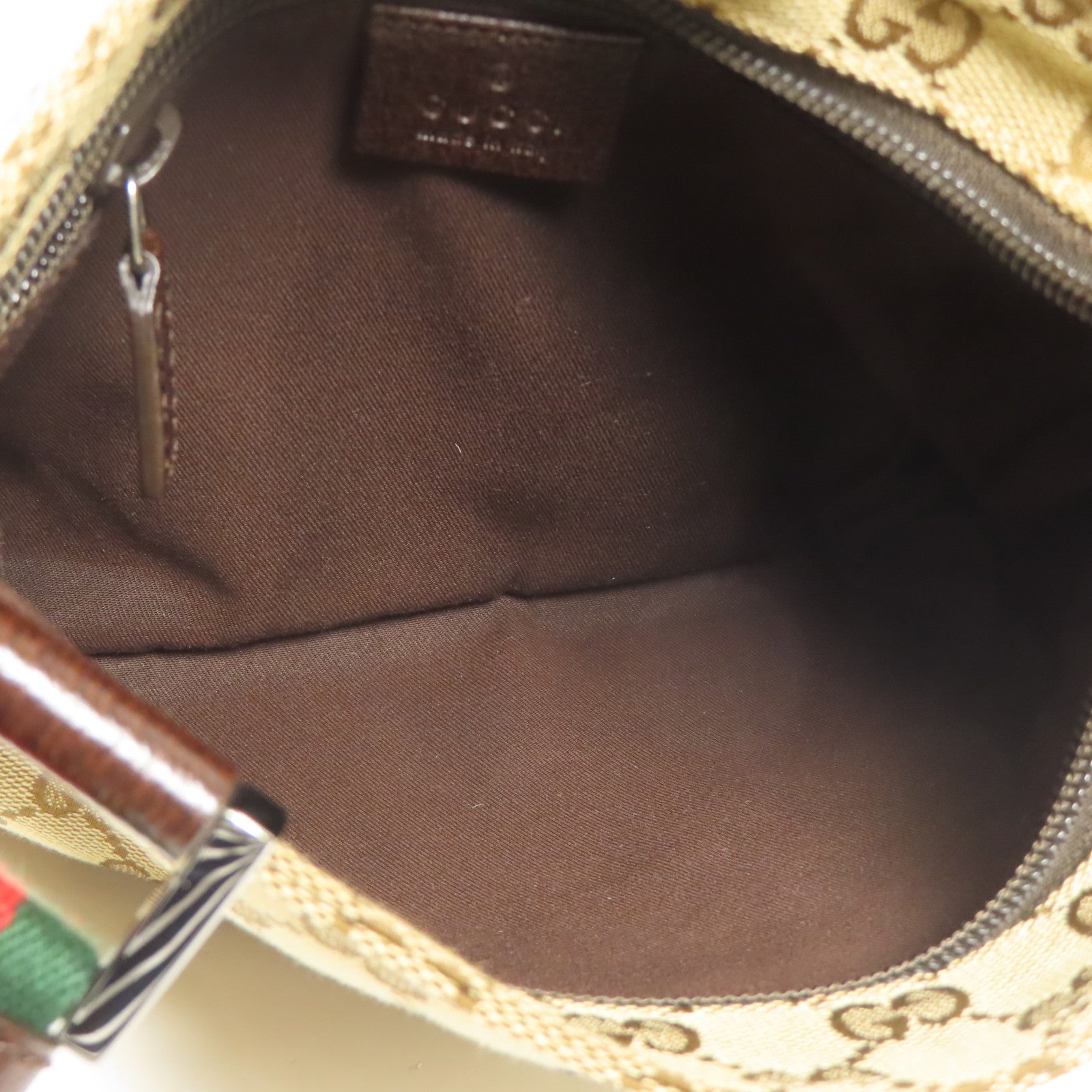 GUCCI 帆布Shoulder Bag銀扣肩背袋