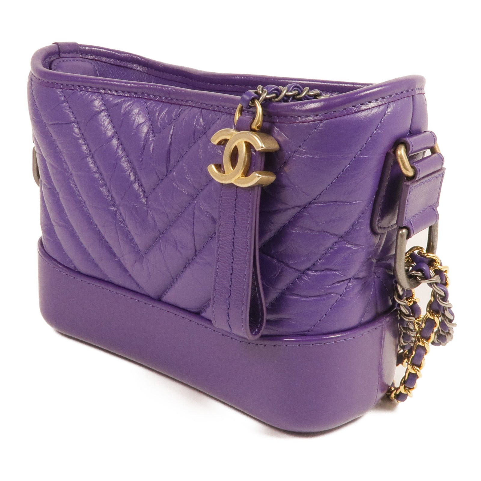 CHANEL 【激減優惠】牛皮皮革Gabrielle Mini鏈帶肩背袋