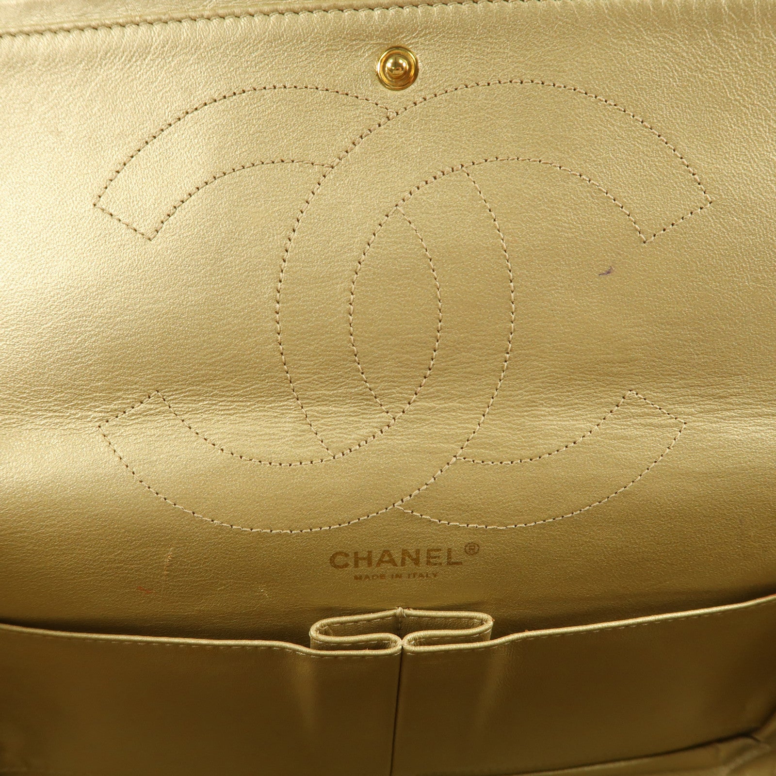 CHANEL 牛皮皮革Jumbo 2.55金扣鏈帶肩背袋