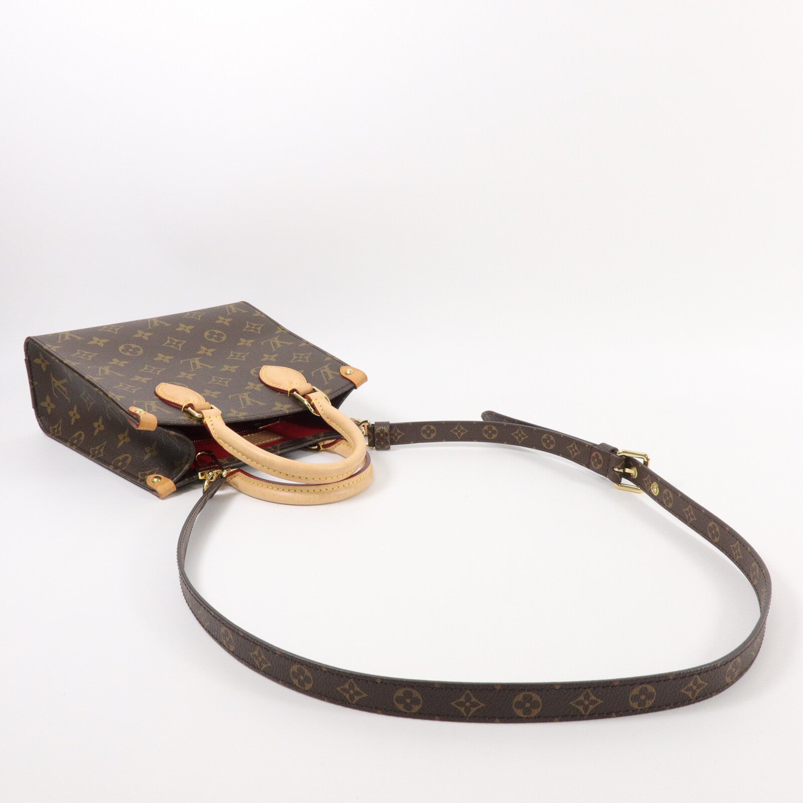 LOUIS VUITTON Monogram Sac Plat BB手挽肩背兩用袋