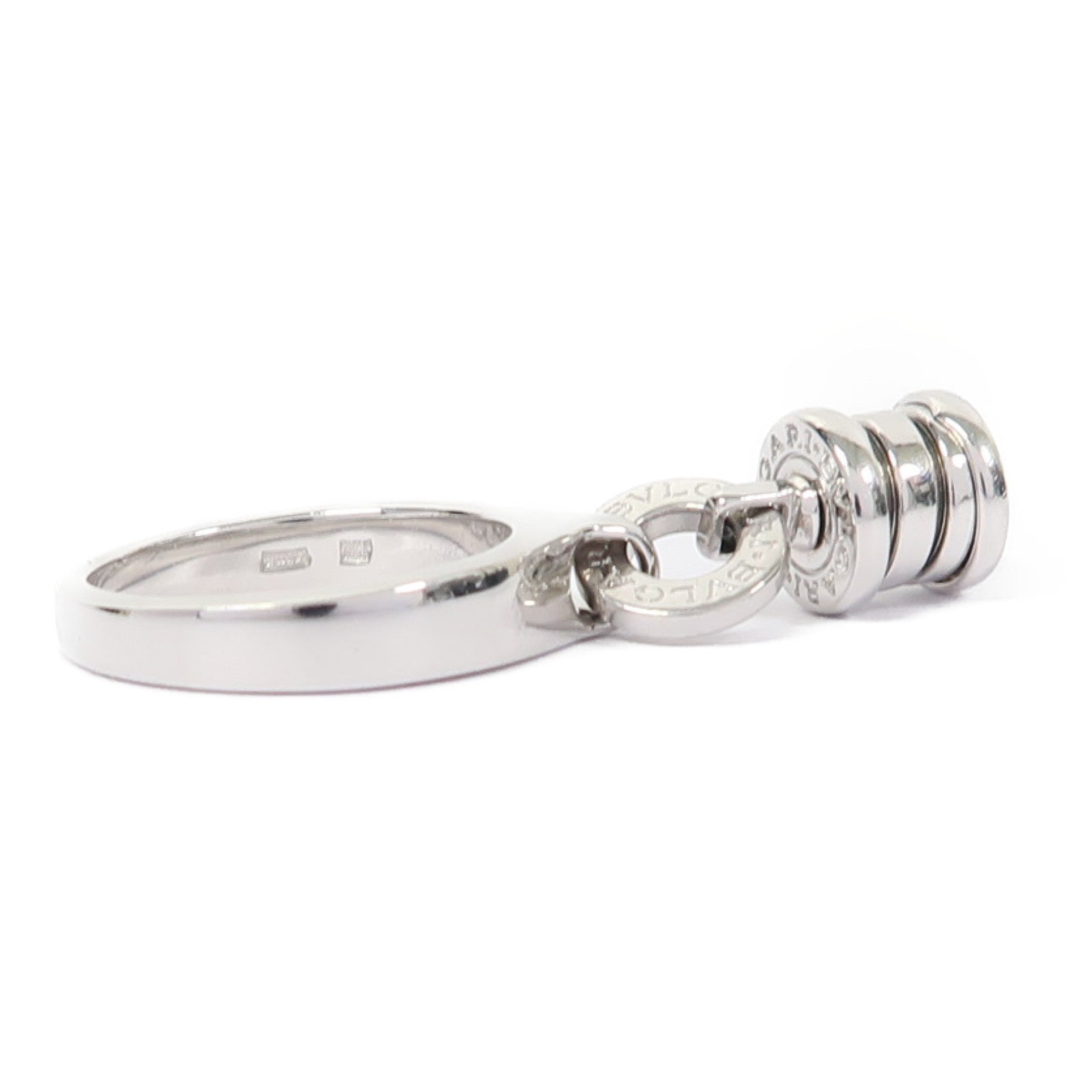 BVLGARI 18K白金Element Diamond Ring戒指US#4.5