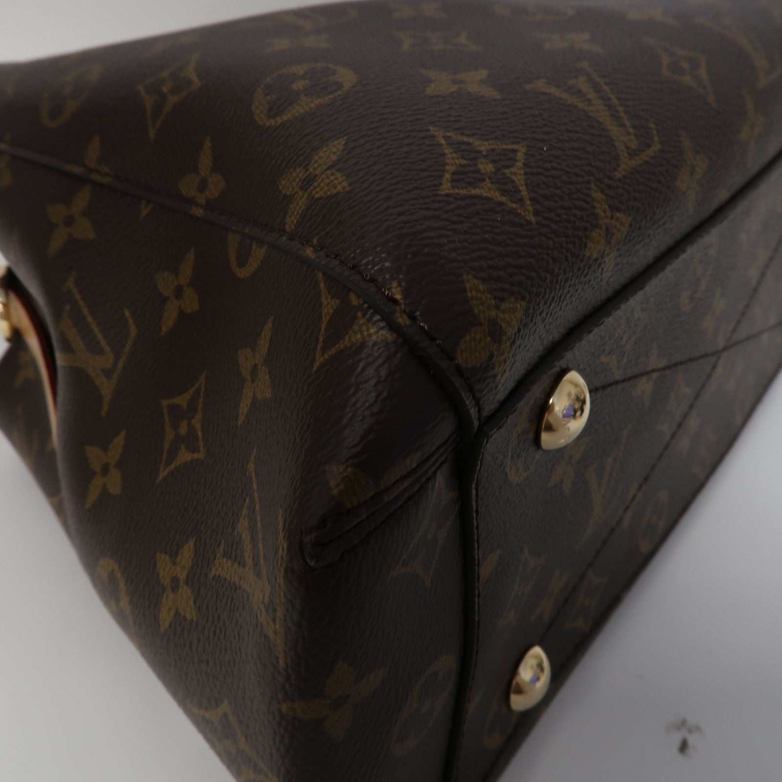 LOUIS VUITTON Monogram Montaigne金扣手挽肩背兩用袋啡色
