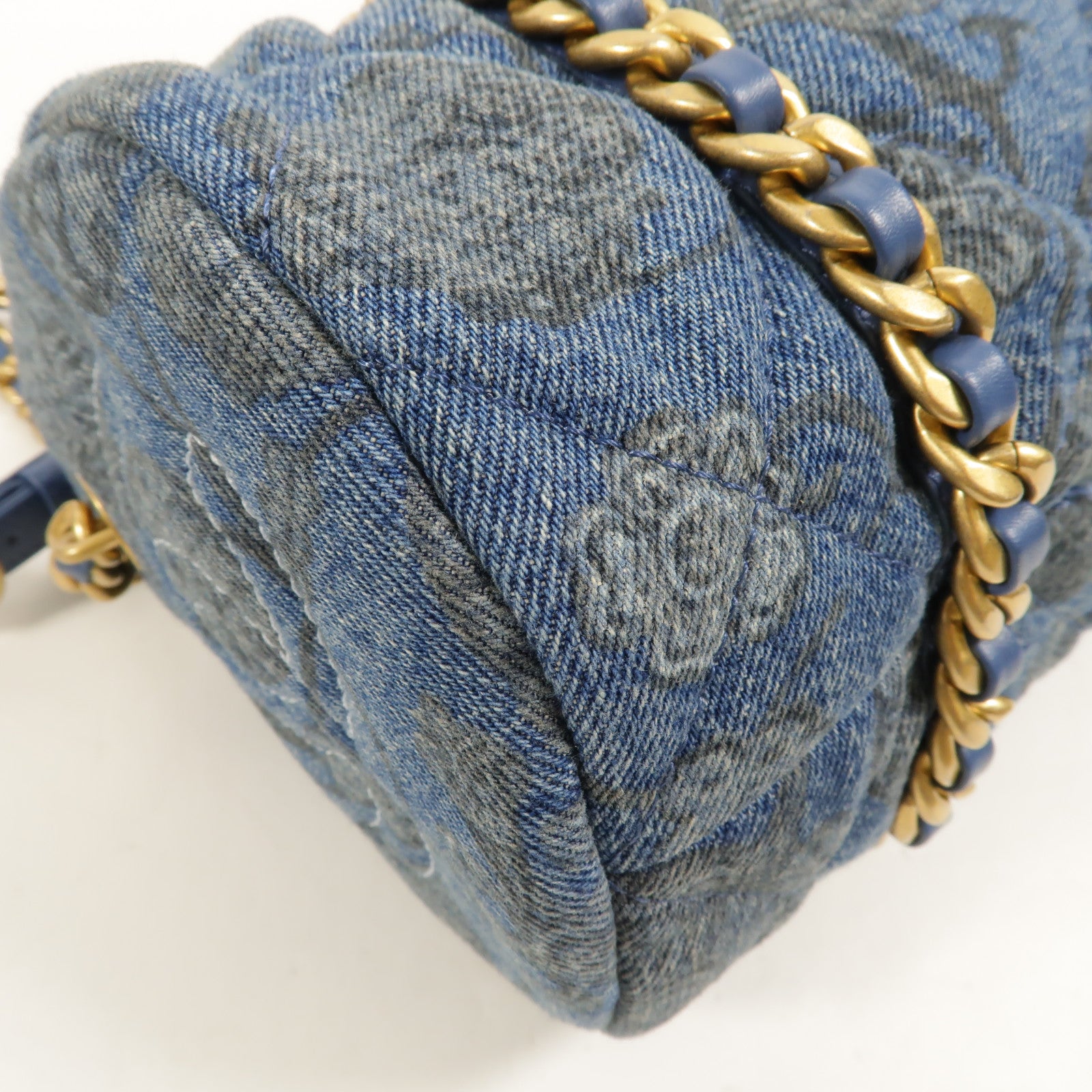 CHANEL Denim Boston Bowling Bag手挽肩背兩用袋