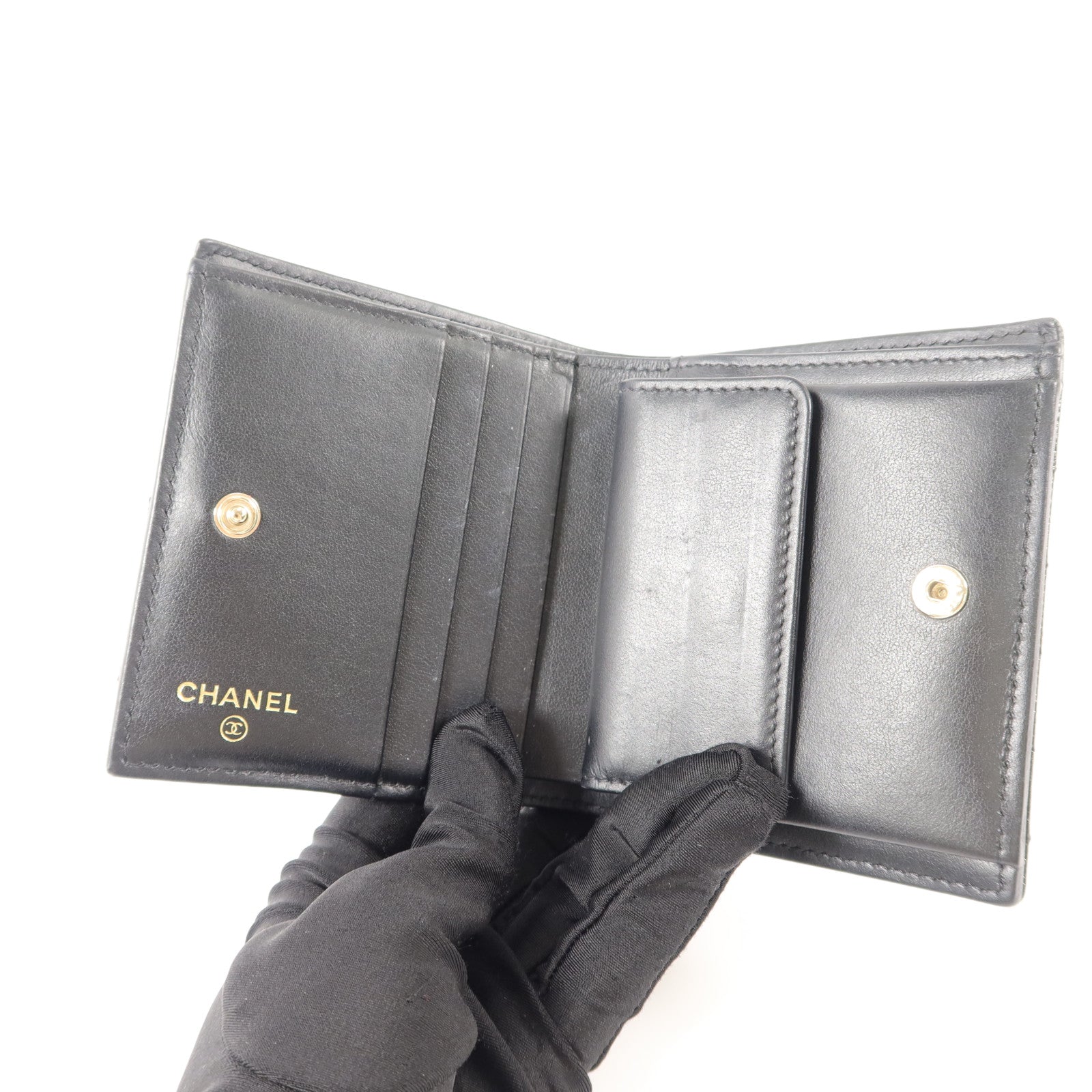 CHANEL 牛皮皮革Bifold Wallet錢包