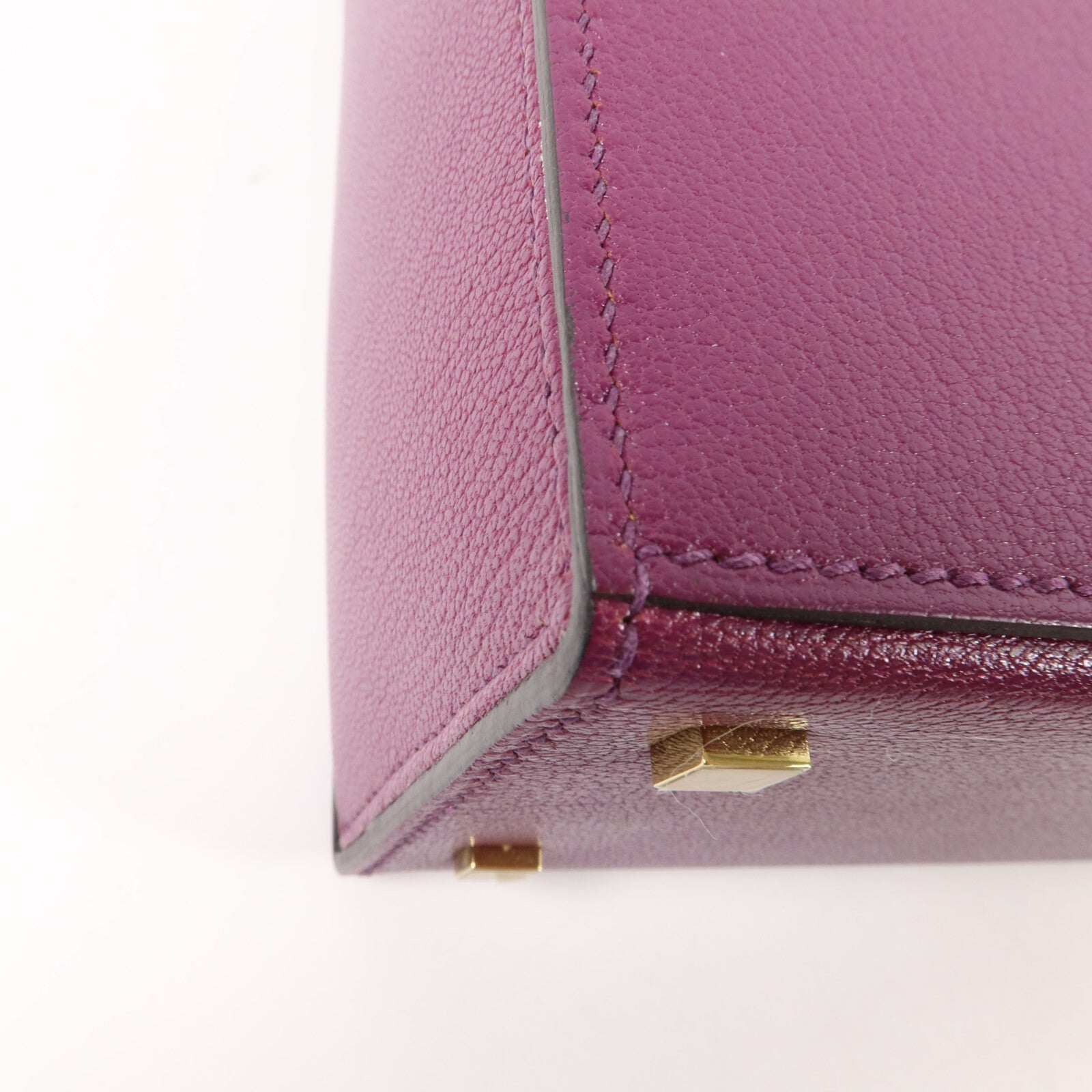 HERMES Chevre皮革Cinhetic Box肩背袋Anemone