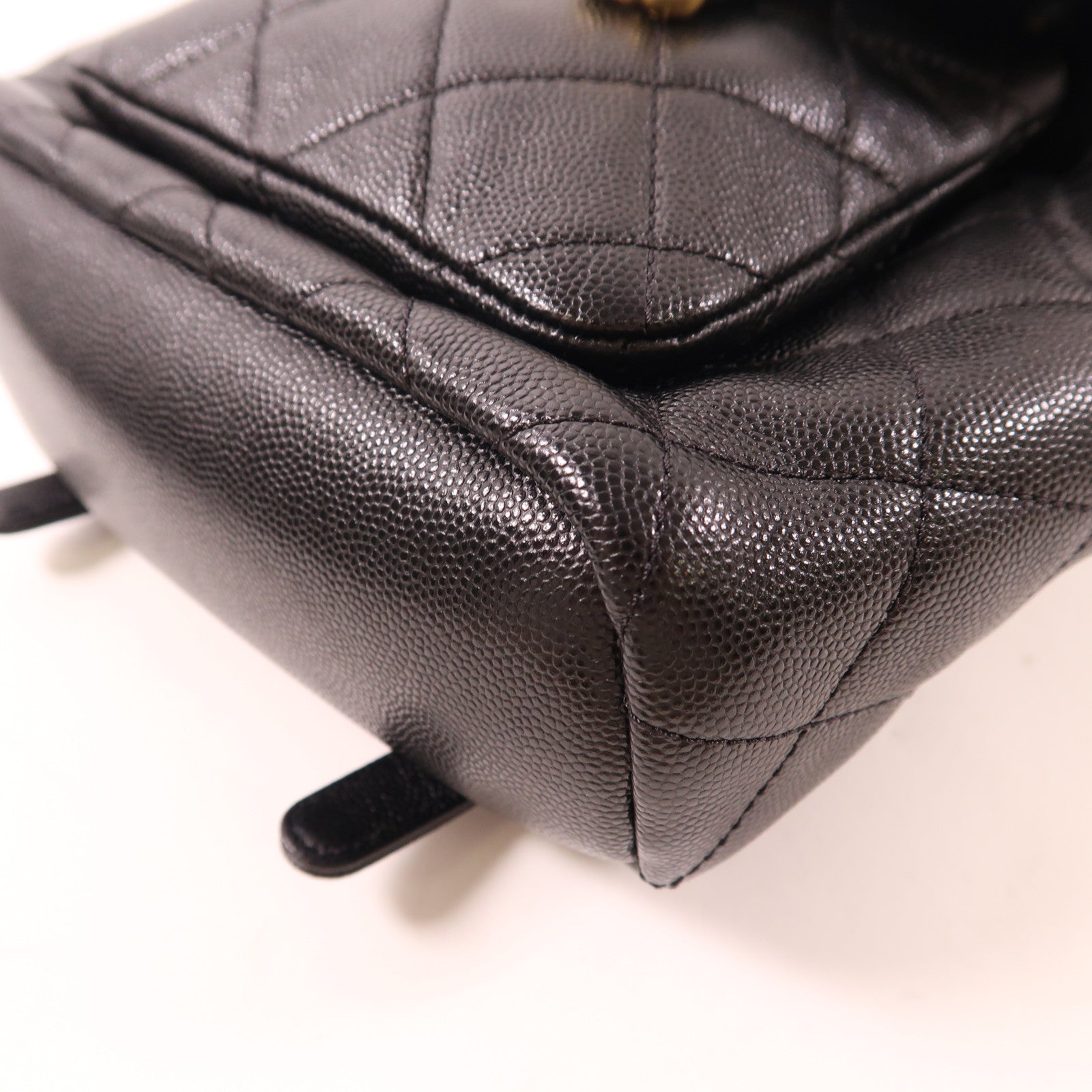 CHANEL 牛皮皮革Backpack金扣背包