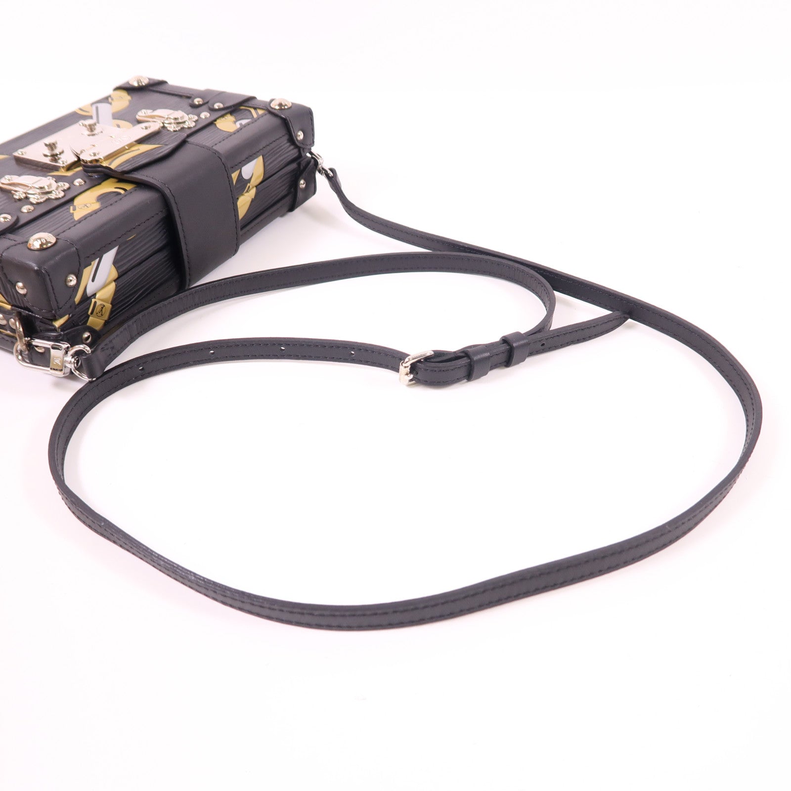 LOUIS VUITTON Epi Chain Flower Petite Malle銀扣肩背袋