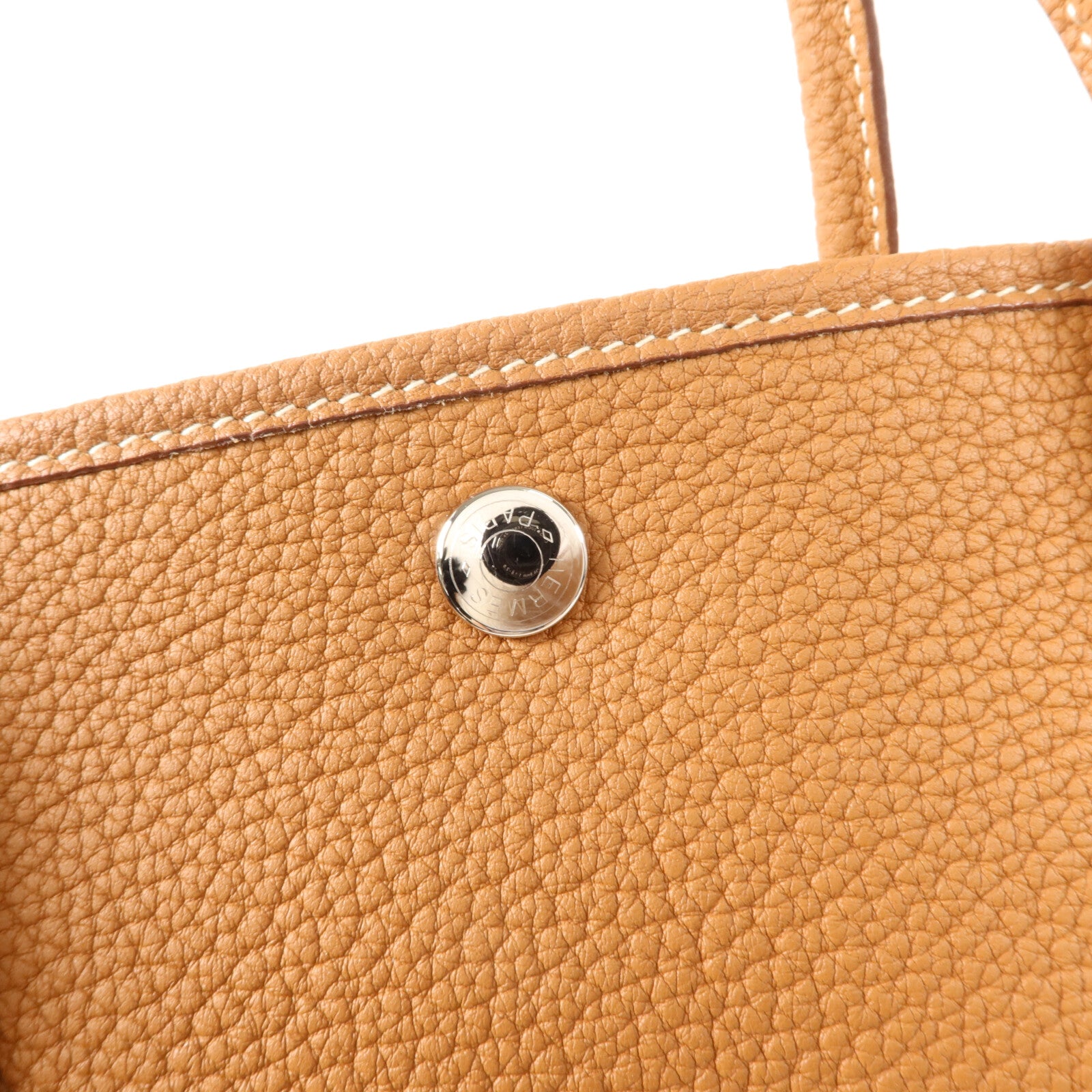HERMES Negonda皮革Garden Party PM手挽袋Gold
