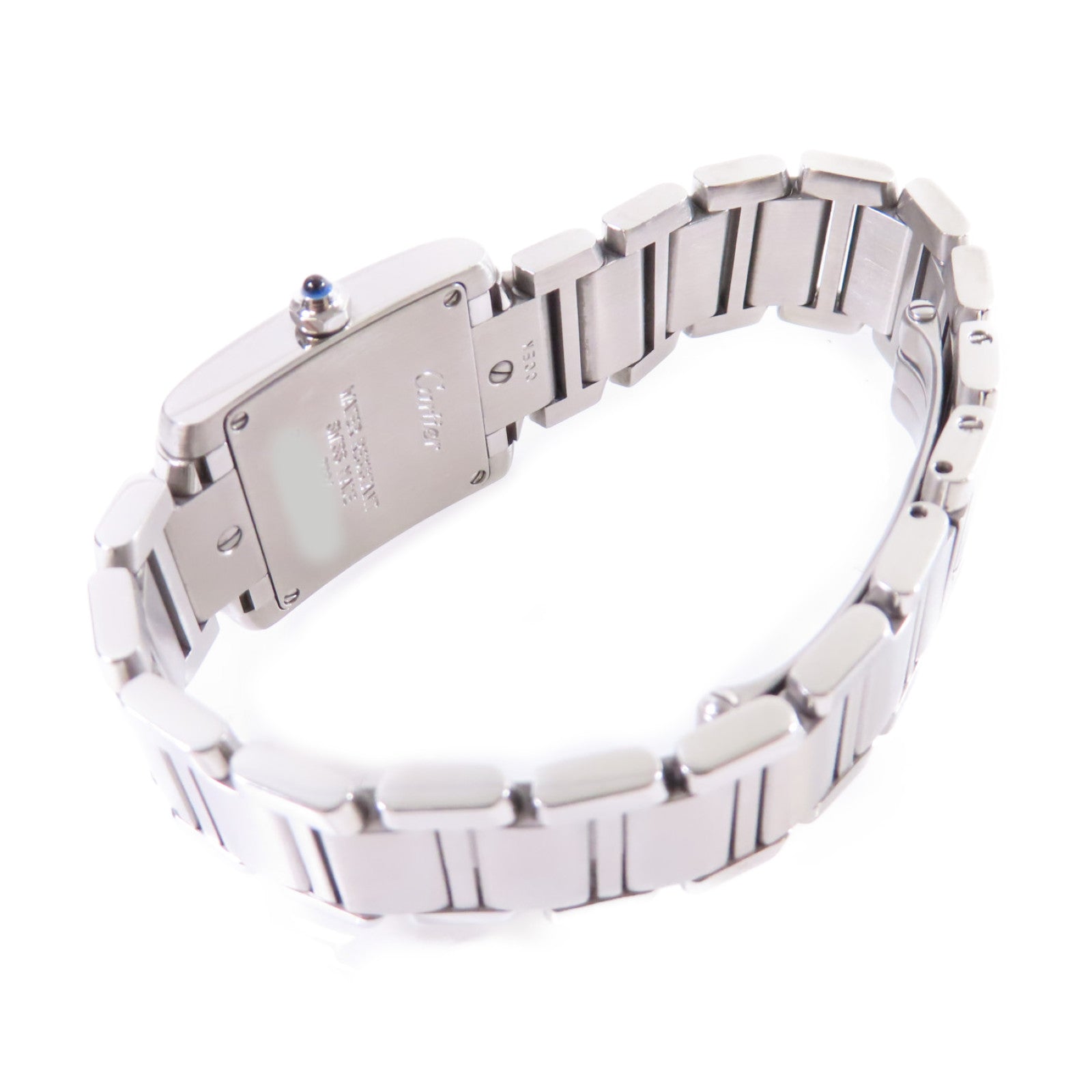 CARTIER Tank Francaise Watch不鏽鋼石英機芯手錶白色