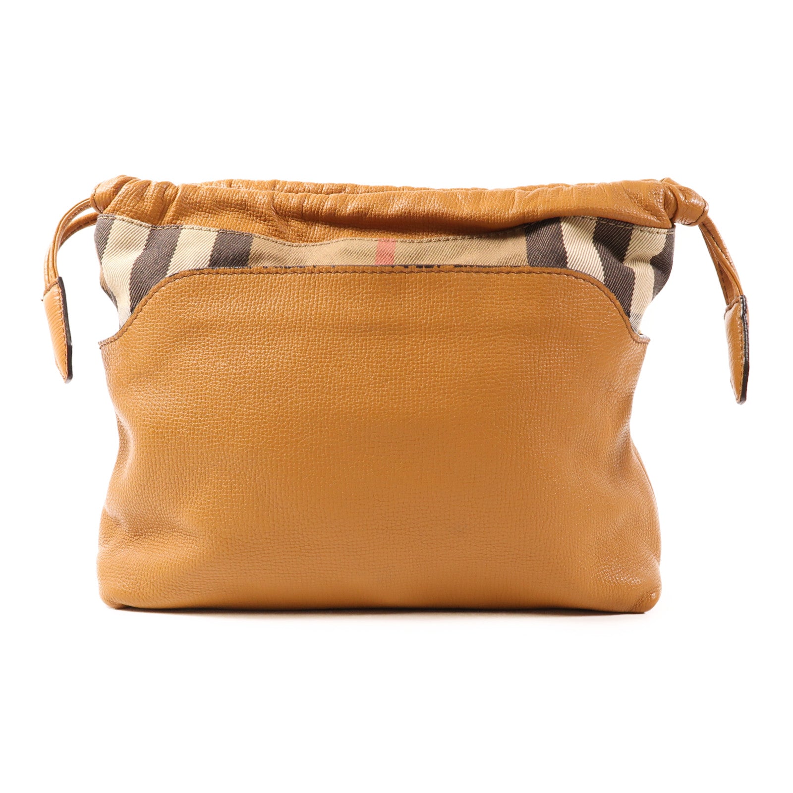 BURBERRY 帆布/牛皮皮革Shoulder Bag金扣肩背袋