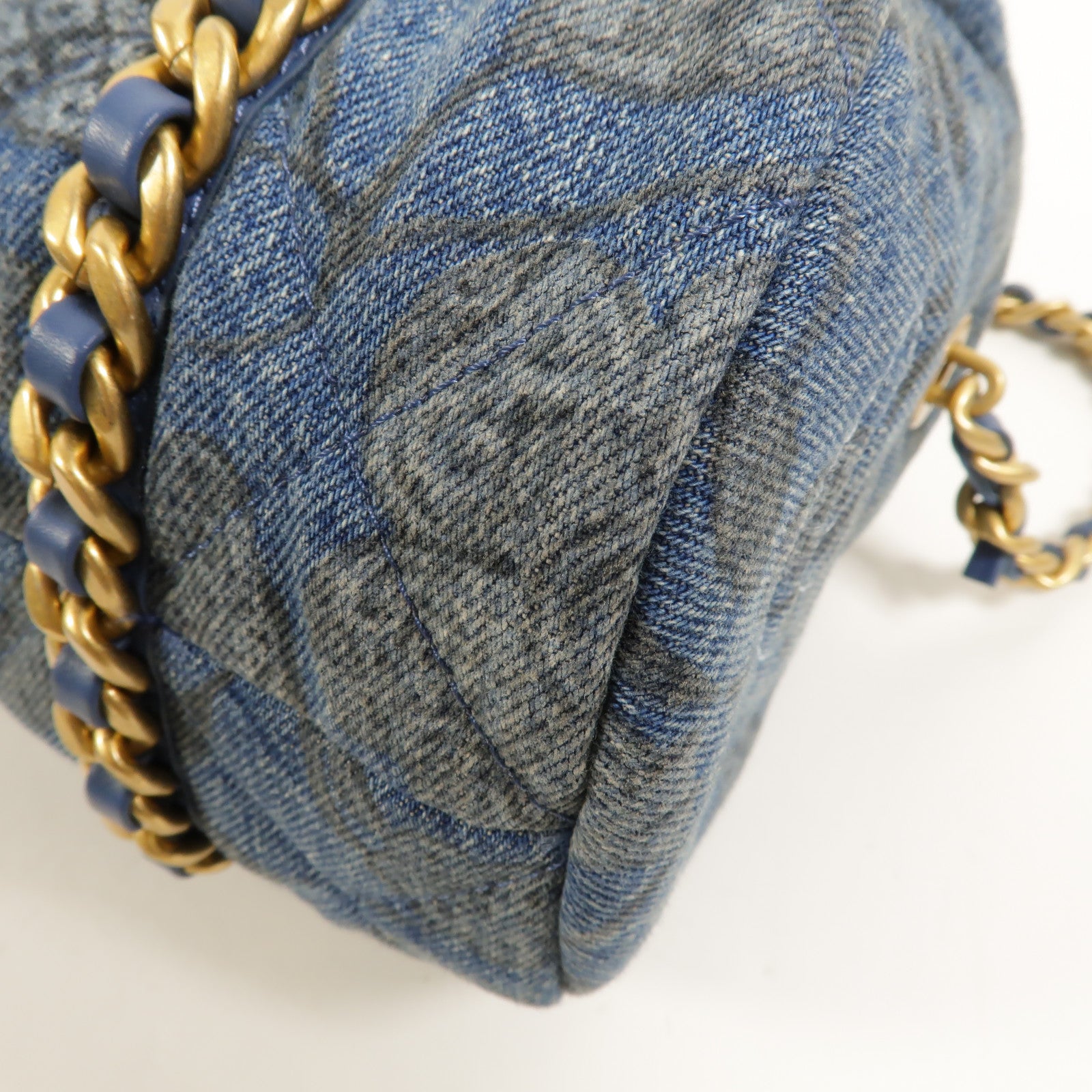 CHANEL Denim Boston Bowling Bag手挽肩背兩用袋