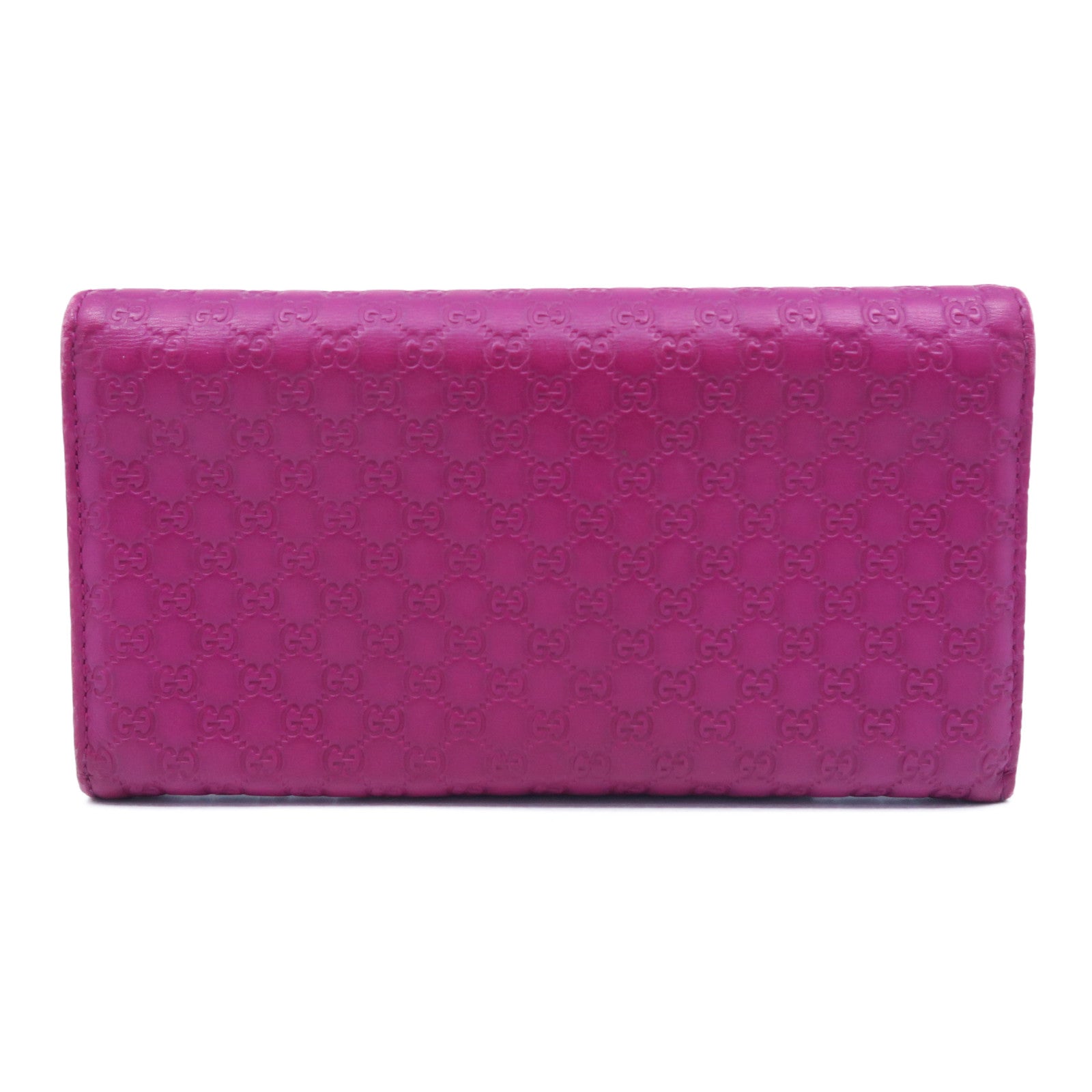GUCCI 【激減優惠】牛皮皮革Long Wallet金扣長錢包粉紅色