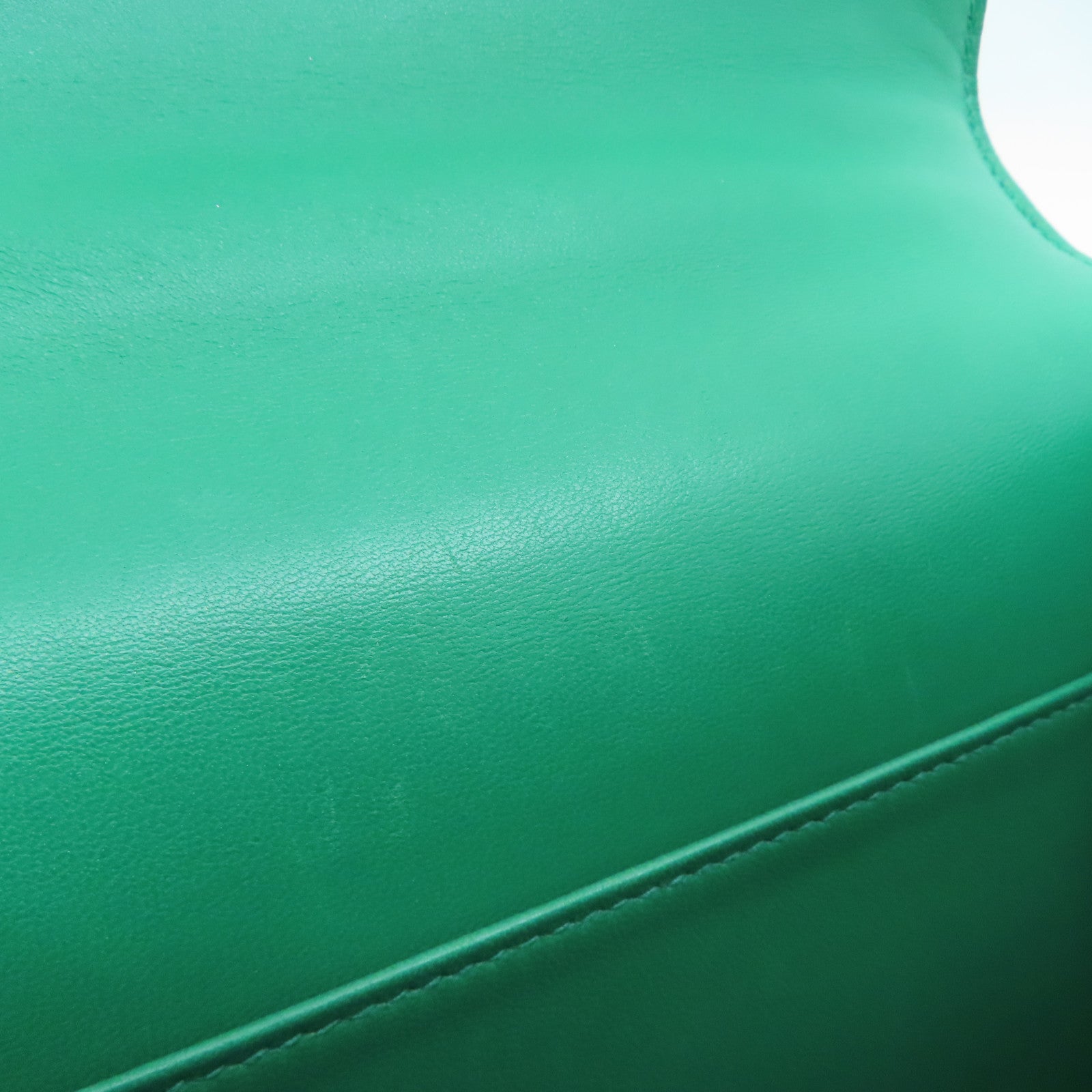 HERMES Evercolor皮革Mini Constance銀扣肩背袋Vert Vertigo絲絨綠色