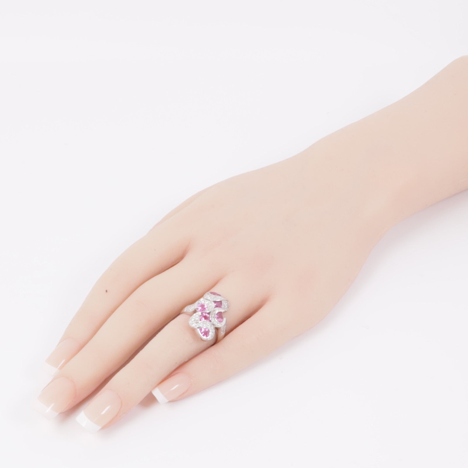 JEWELRY 18K白金Sapphire Ring 2.27ct紅寶石/0.53ct鑽石戒指US#6